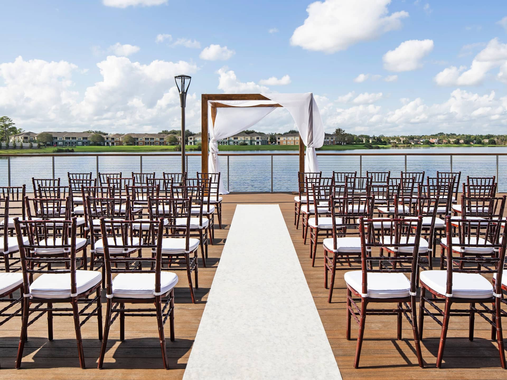 Hyatt Place Jacksonville / St. Johns Town Center Terrace Wedding Setup