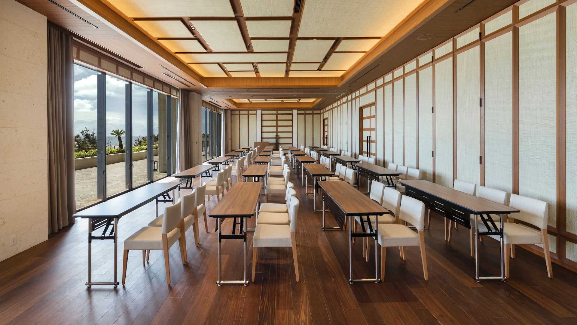 Hyatt Regency Seragaki Island, Okinawa Event Terrace School Setup