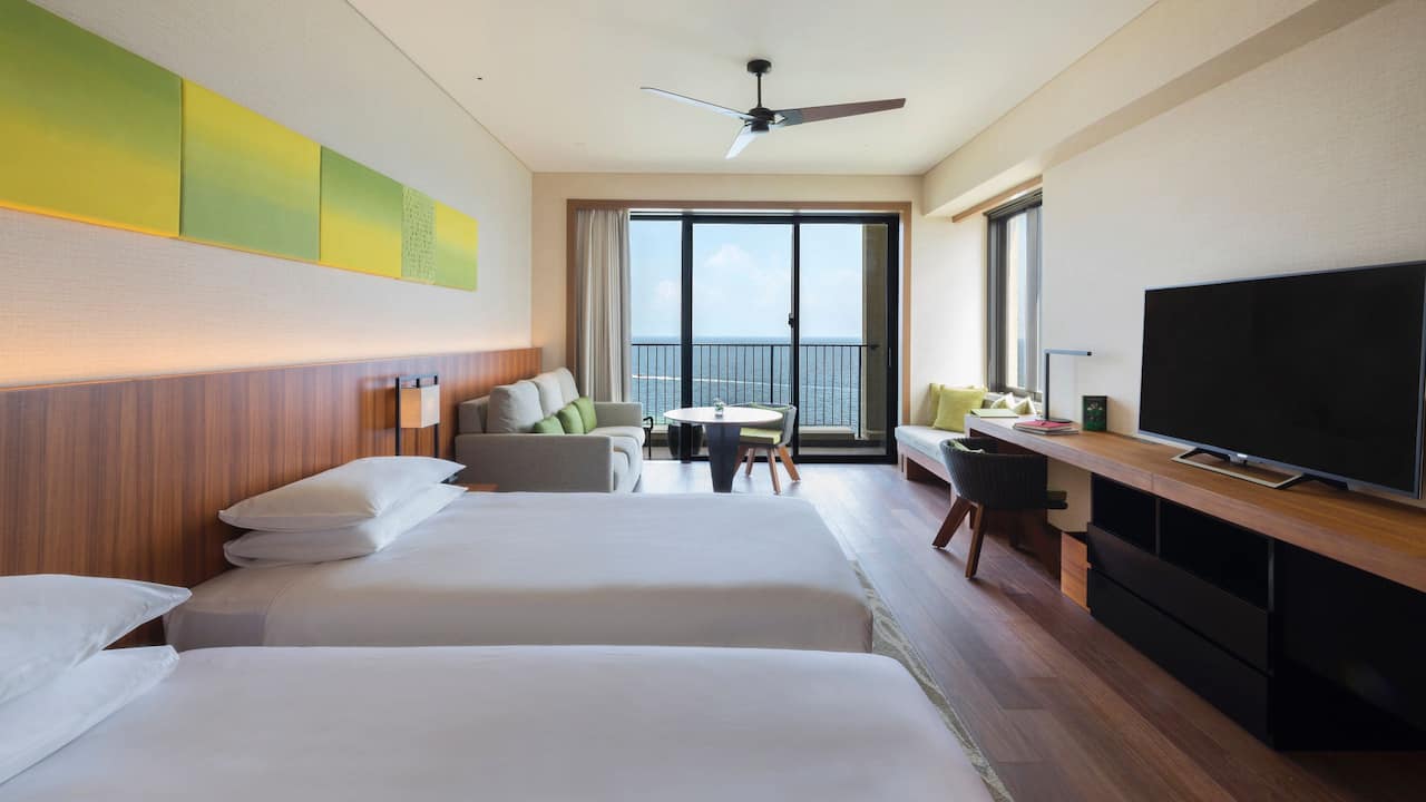 Hyatt Regency Seragaki Island, Okinawa 2 Twin Bed Ocean View Bedroom