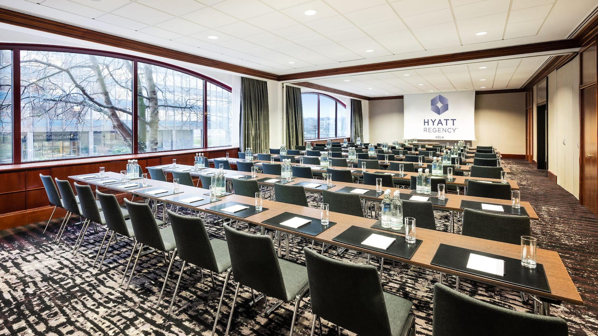 1 of 8 Meeting room with conference set up at Hyatt Regency Cologne