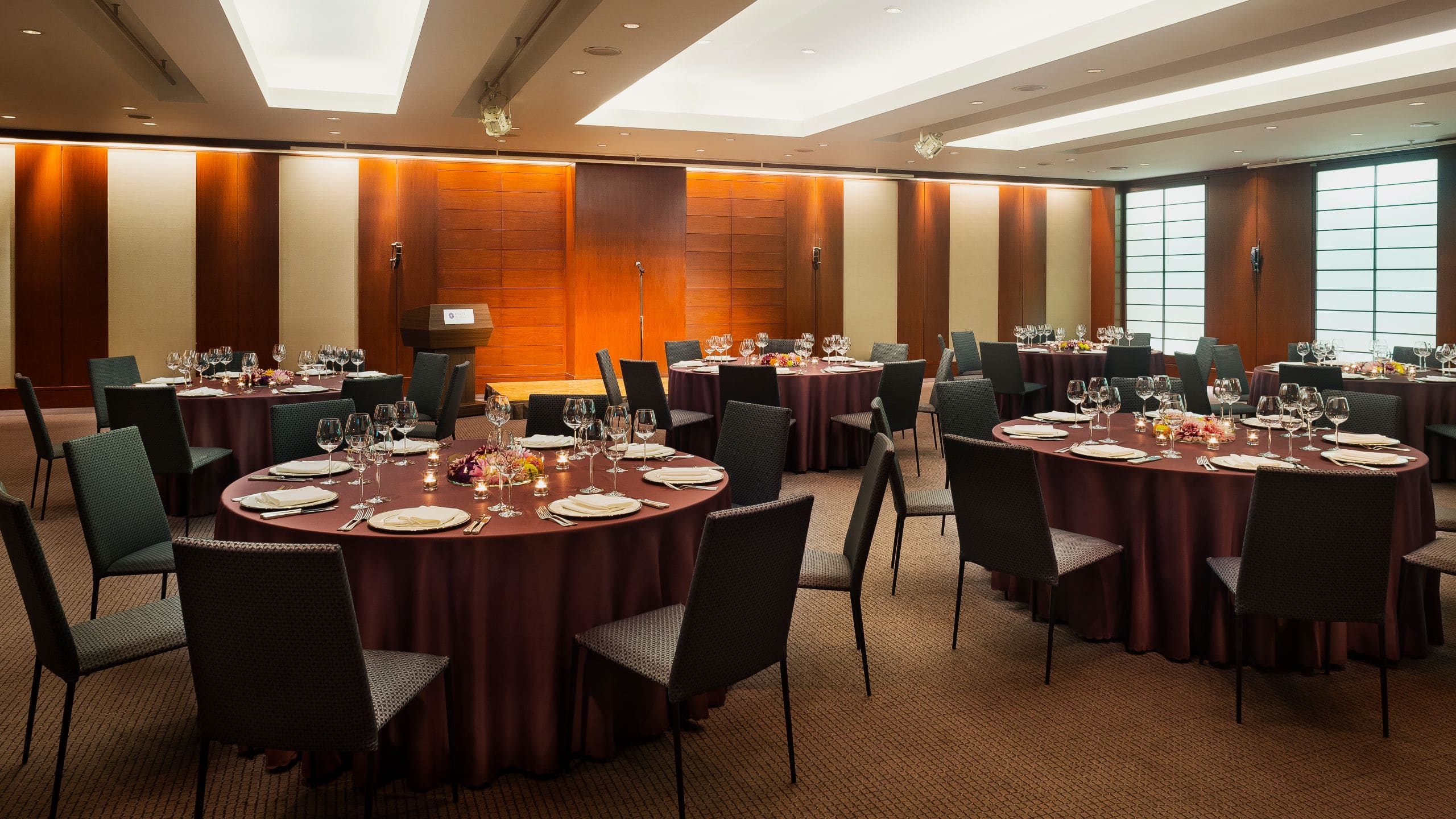 Hyatt Regency Tokyo Banquet Room Hakuho Dinner Setup