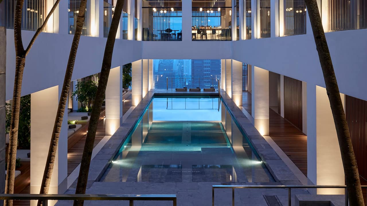 Swimming Pool Evening