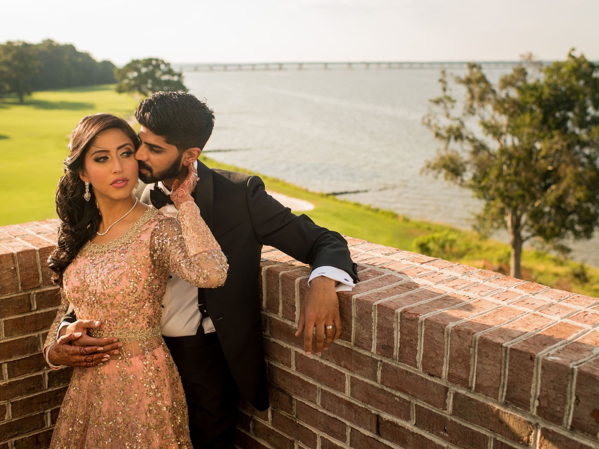 Hyatt Regency Chesapeake Bay Golf Resort, Spa and Marina Wedding Couple View