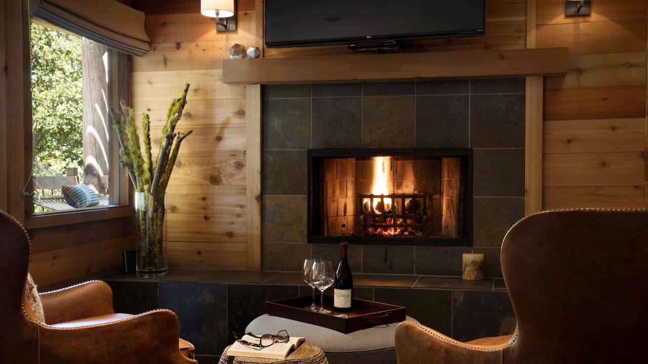 Big Sur Suite Fireplace