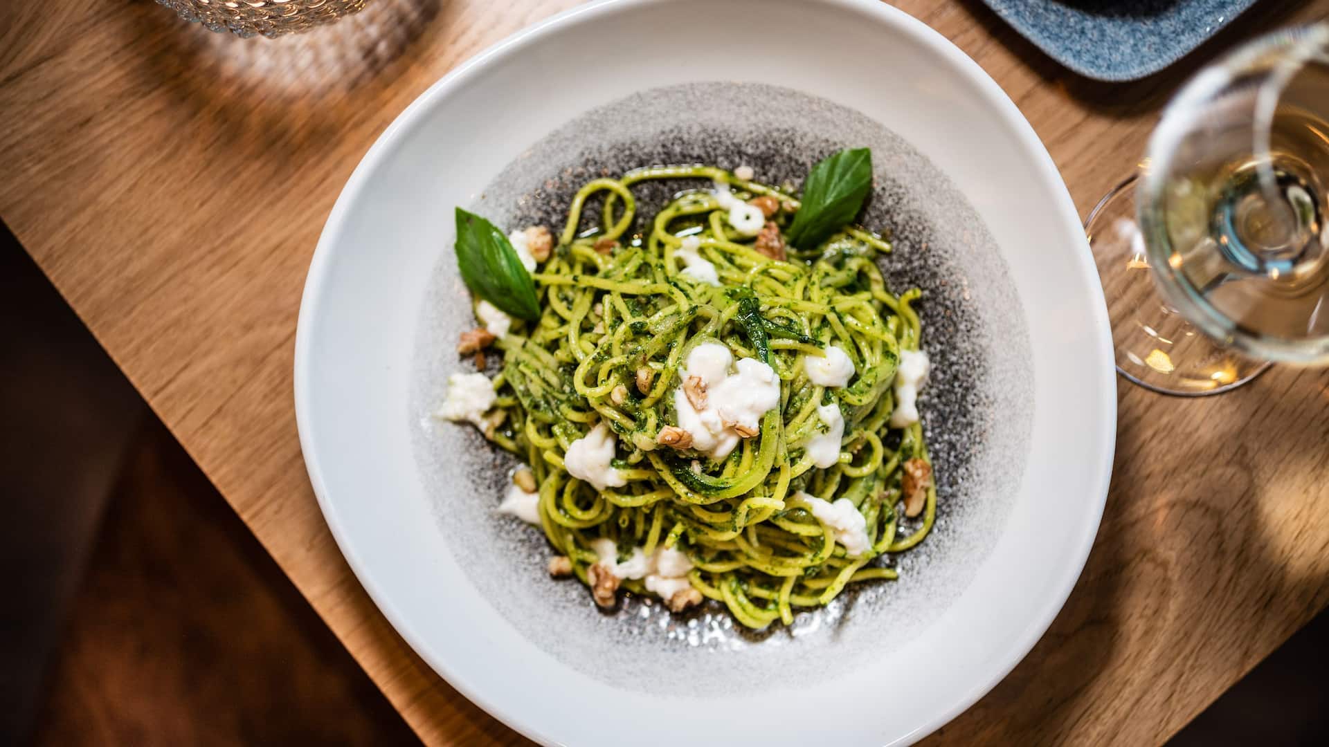 Pasta with Pest at Grissini Restaurant of Hyatt Regency Cologne