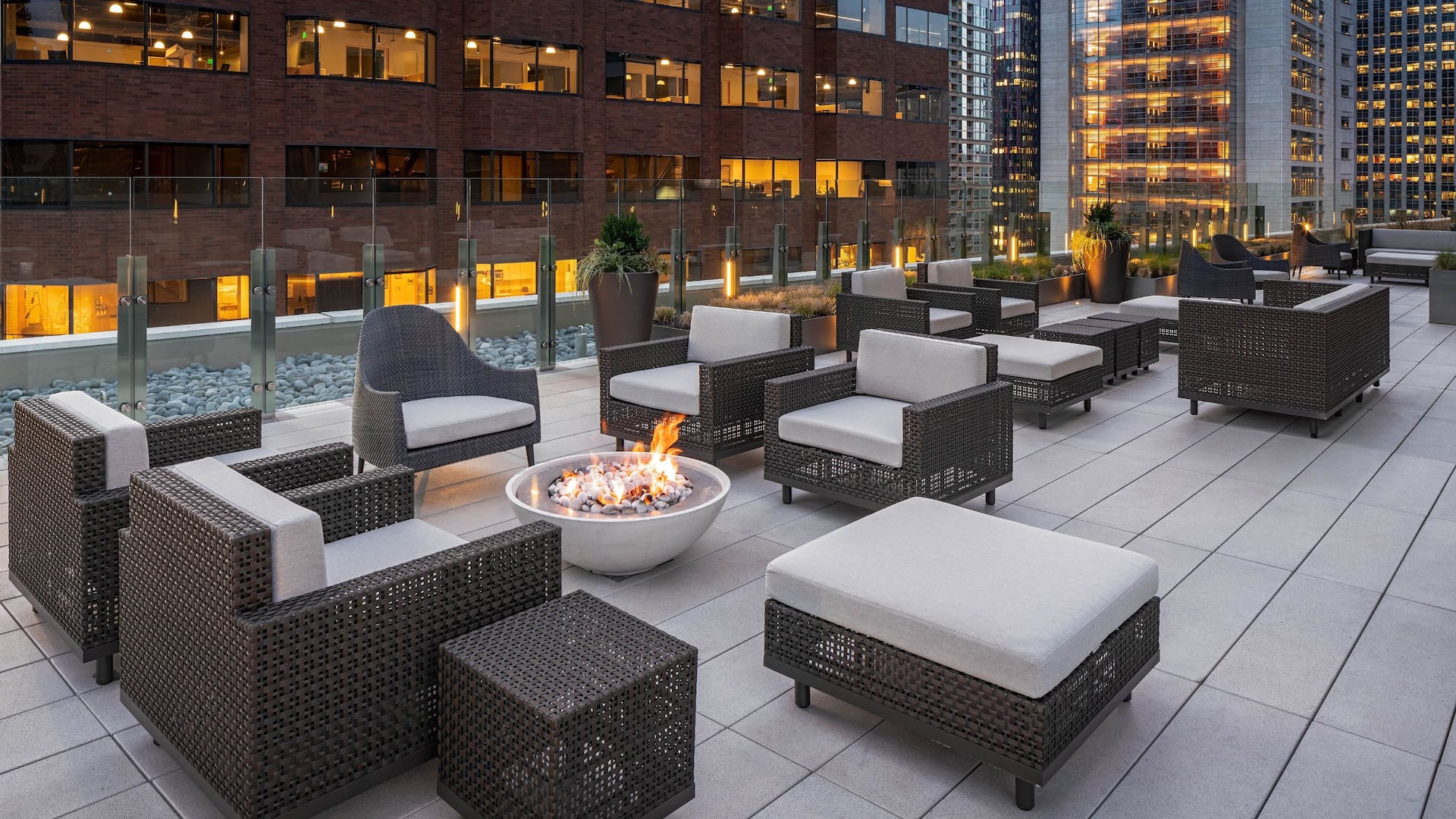 3 of 4 Hyatt Regency Seattle Regency Club Dusk Terrace
