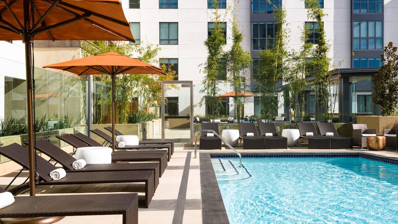 Lounge Chairs at Hyatt Place Pasadena Outdoor Pool