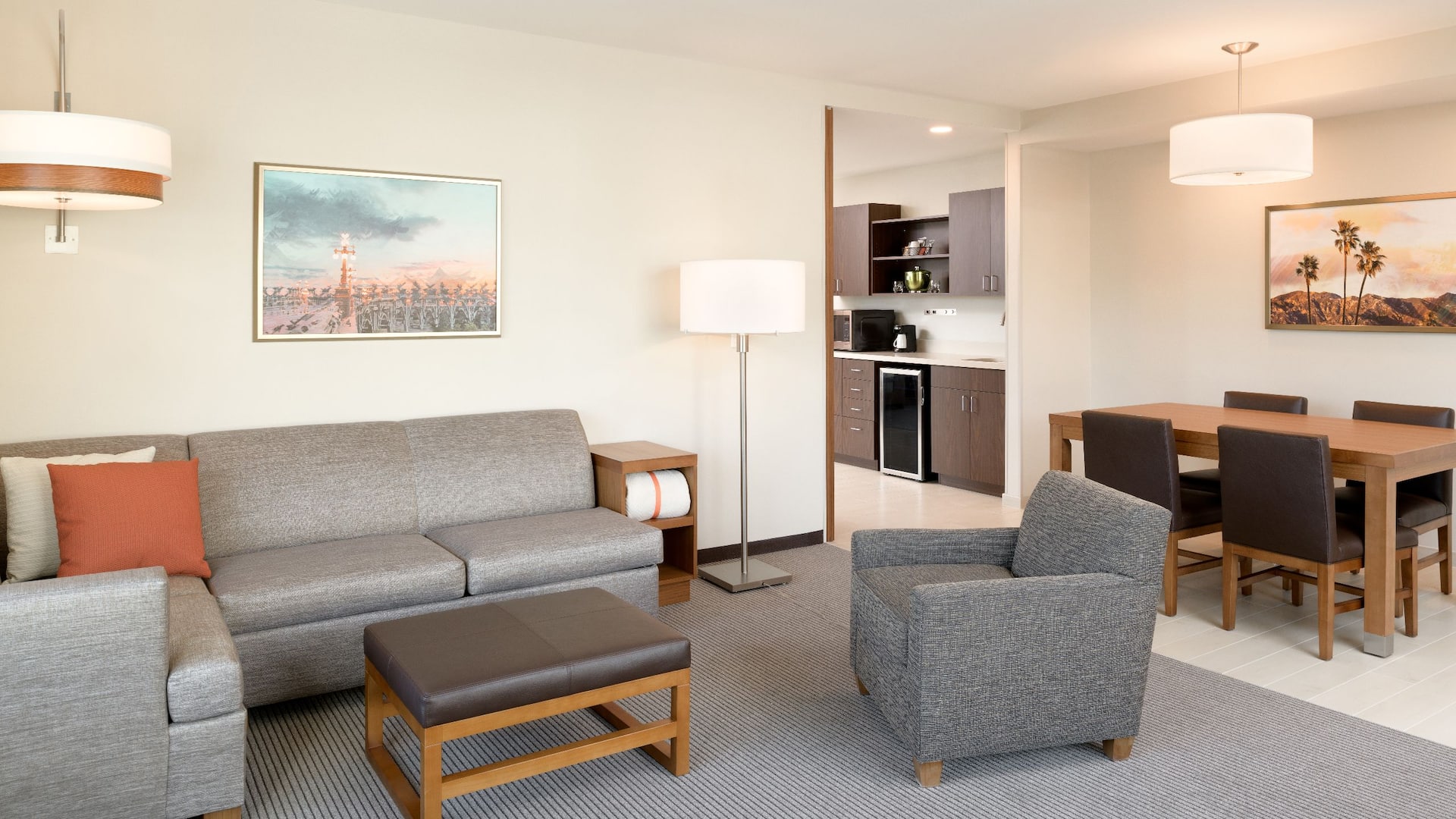 4 of 4 Hyatt Place Pasadena One Bedroom Suite Living Room