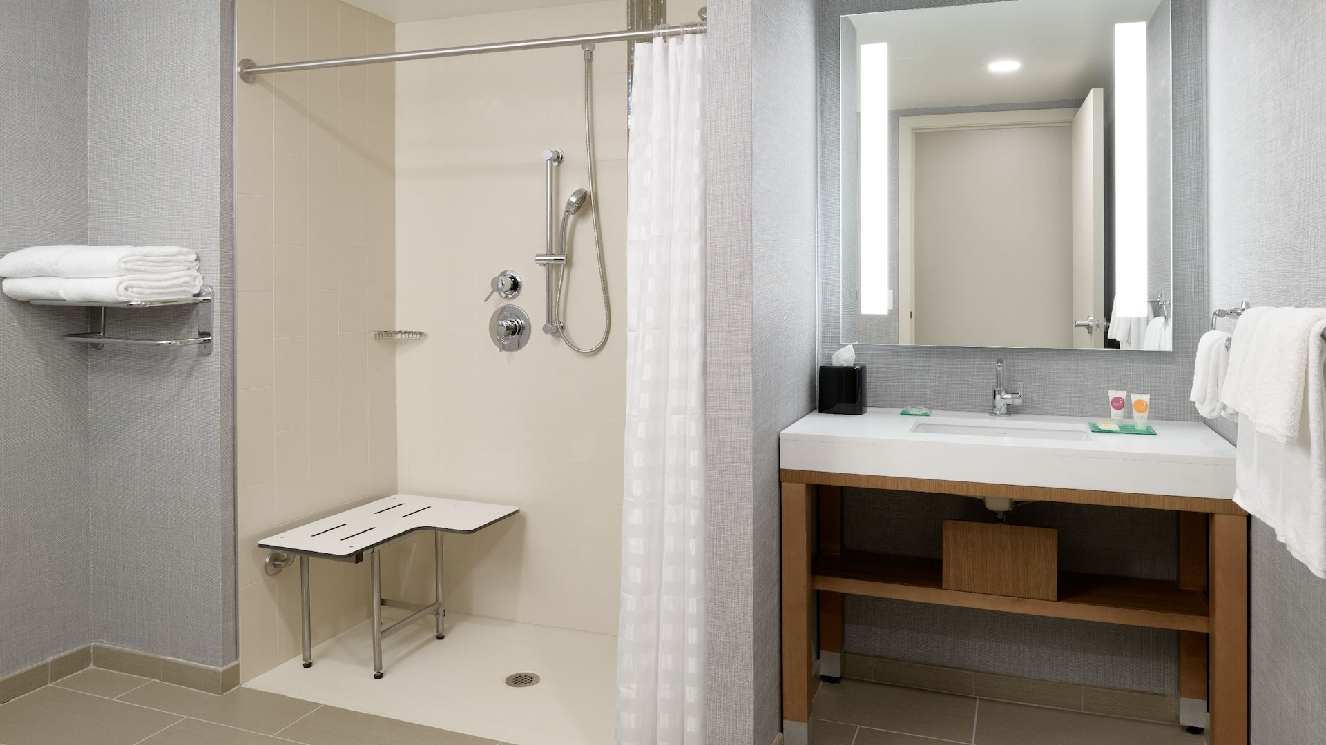 3 of 3 Hyatt Place Pasadena One Bedroom Suite Accessible Shower