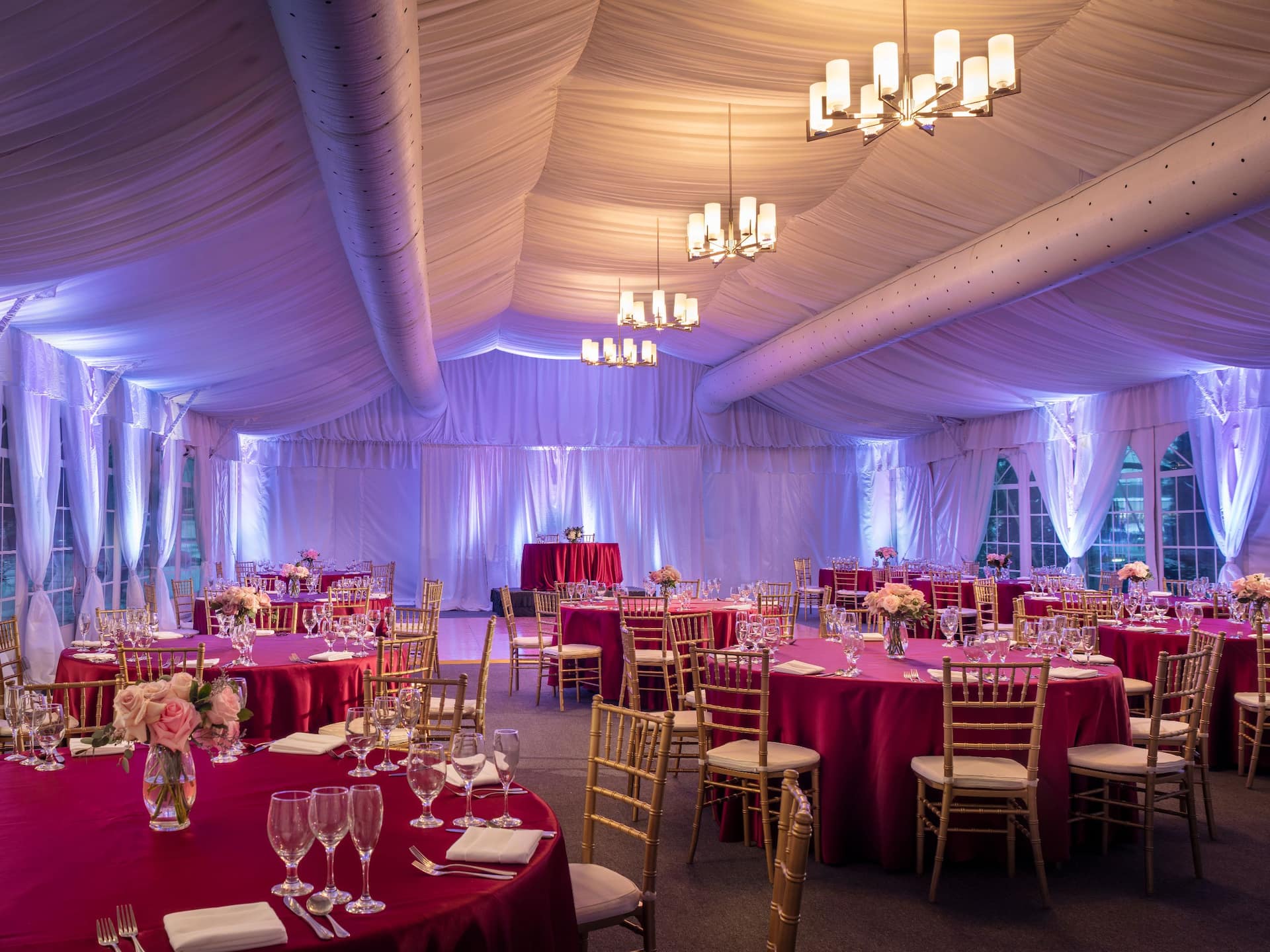 Hyatt Regency Lisle near Naperville Pavillion Wedding Setup