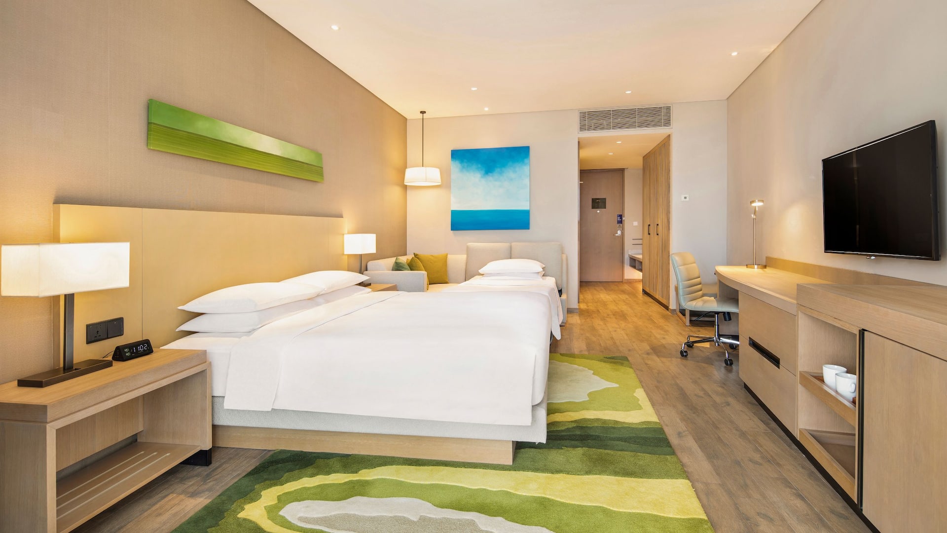 Hyatt Place Sanya City Center King bedroom with Sofabed