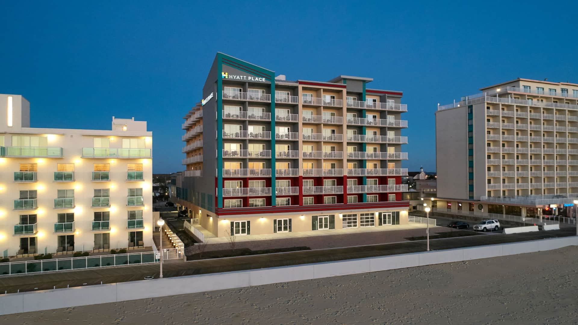 Hyatt Place Ocean City Oceanfront P002 Exterior Dawn.16x9 ?imwidth=1920