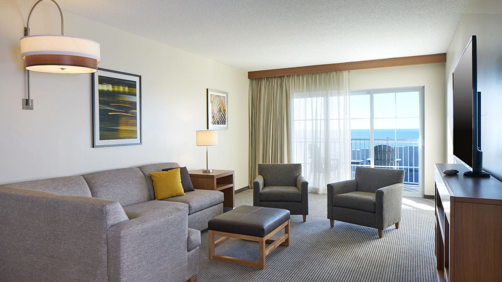 Hyatt Place Ocean City / Oceanfront One Bedroom Suite Living Room