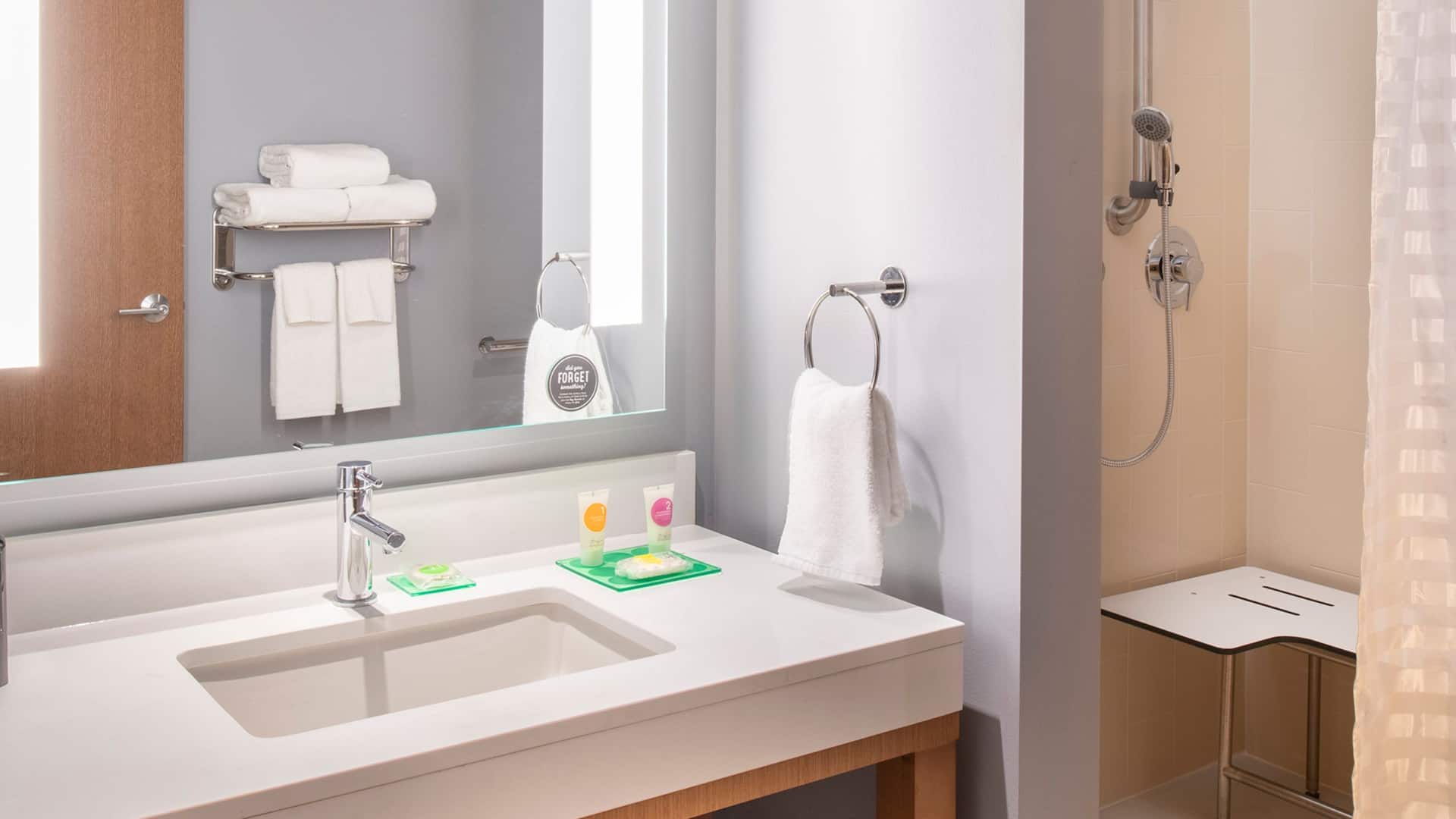 2 of 3 Hyatt Place East Moline / Quad Cities Guestroom Accessible Shower