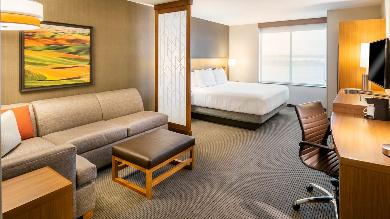 King Room Couch Hyatt Place East Moline/Quad Cities