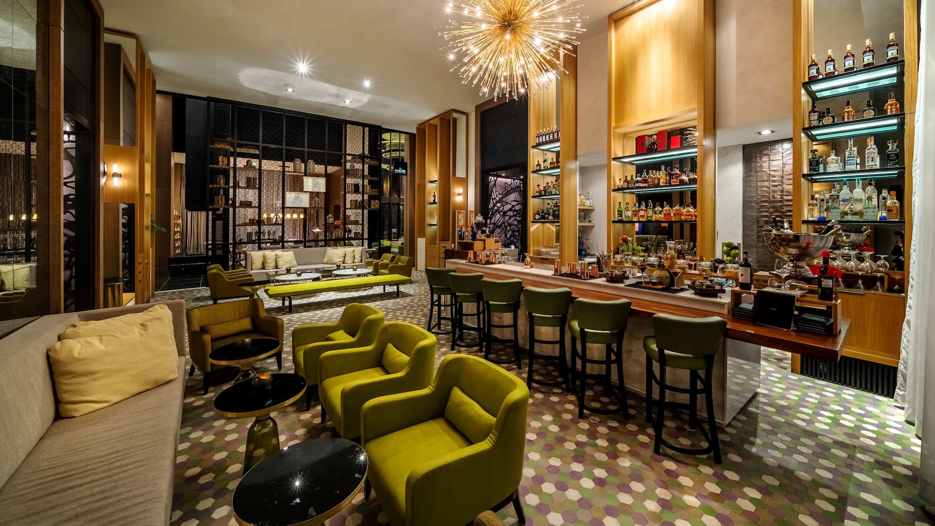 Grand Hyatt Bogotá Ilustre Bar Seating
