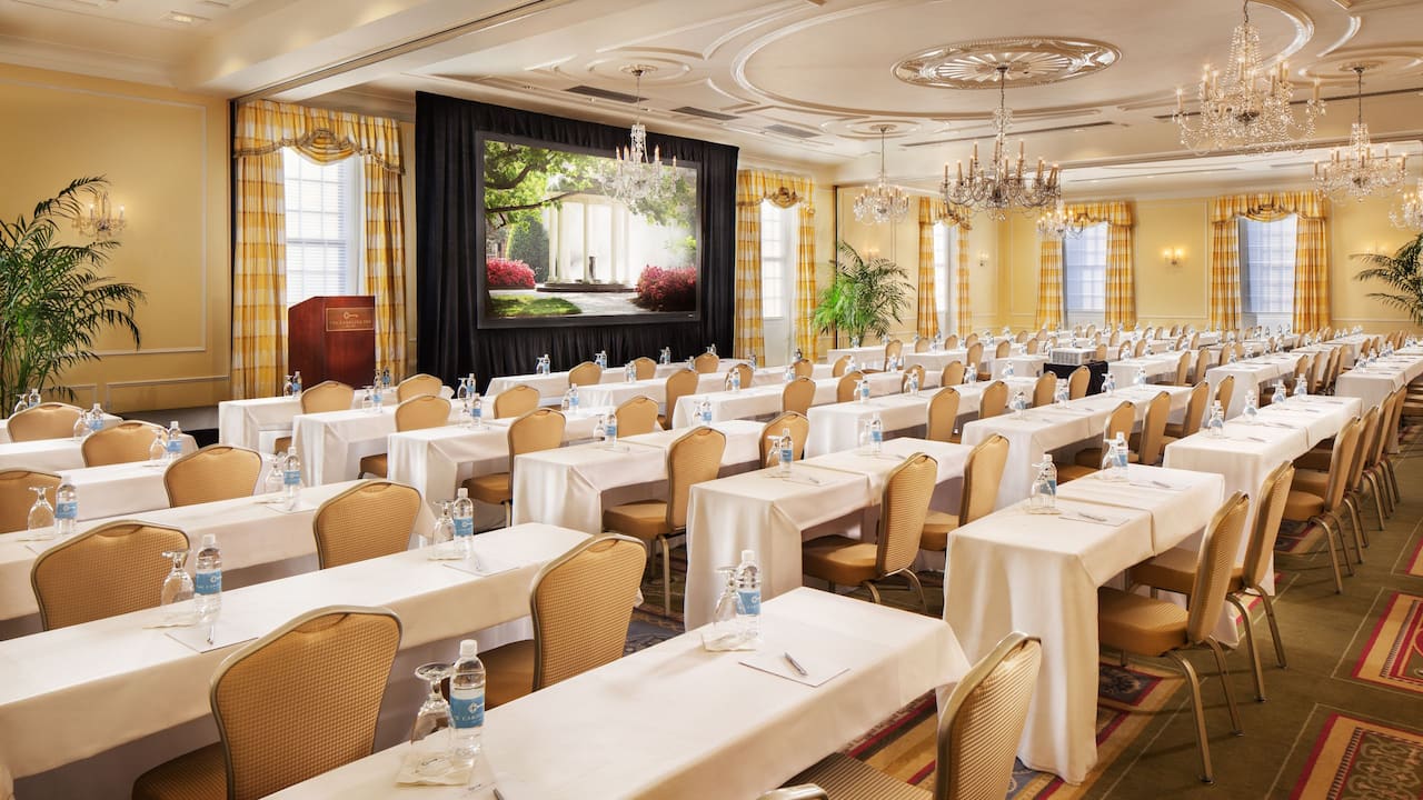 Ballroom with classroom set-up