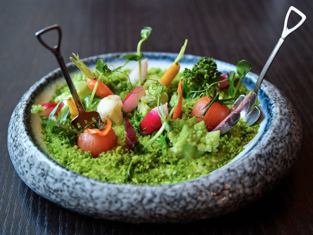 Sunday Garden Brunch salad at The Montagu Kitchen in Marylebone