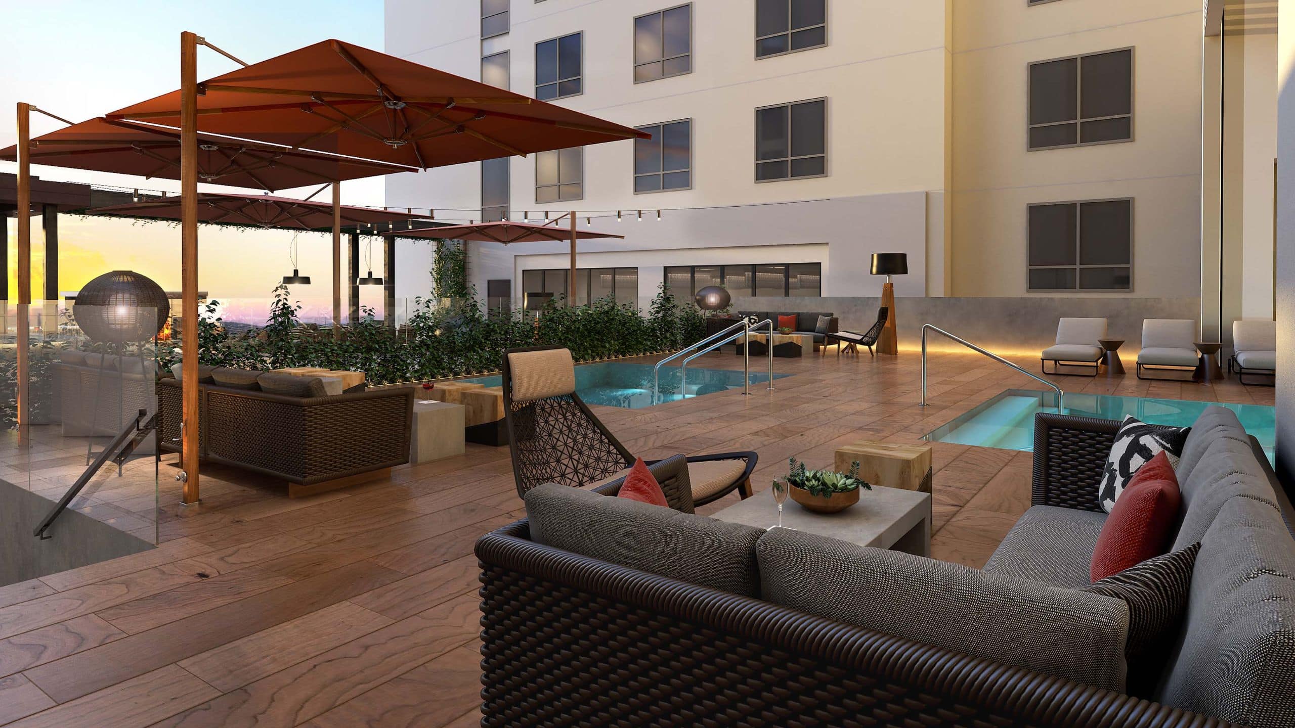 Hyatt Centric Mountain View Swimming Pool Deck