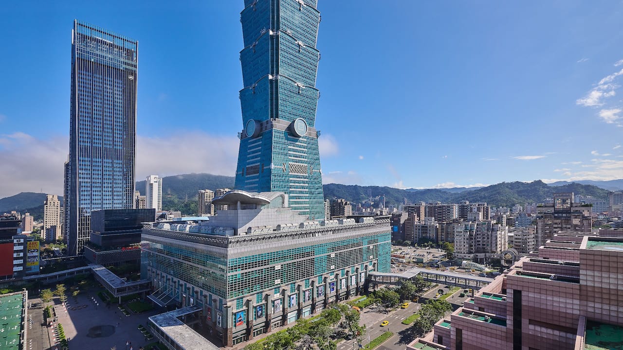 그랜드 하얏트 타이페이는 타이베이 시내 중심에서101타워 전망을 볼 수 있는 타이베이호텔