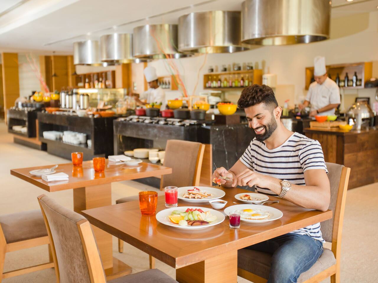 Buffet Breakfast at 24/7 Gallery Cafe at Hyatt Place Hampi