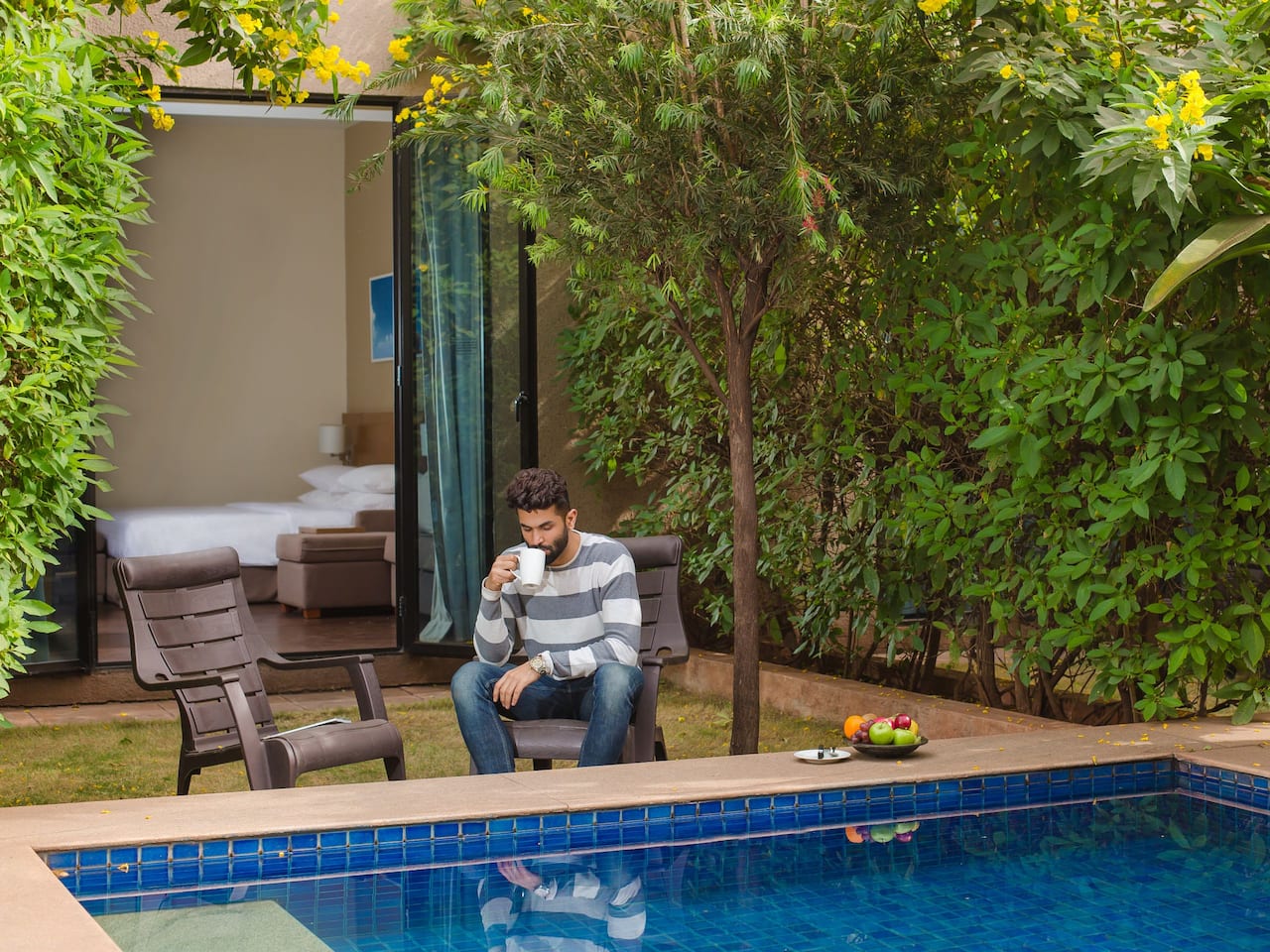 Room attached with plung pool at Hyatt Place Hampi