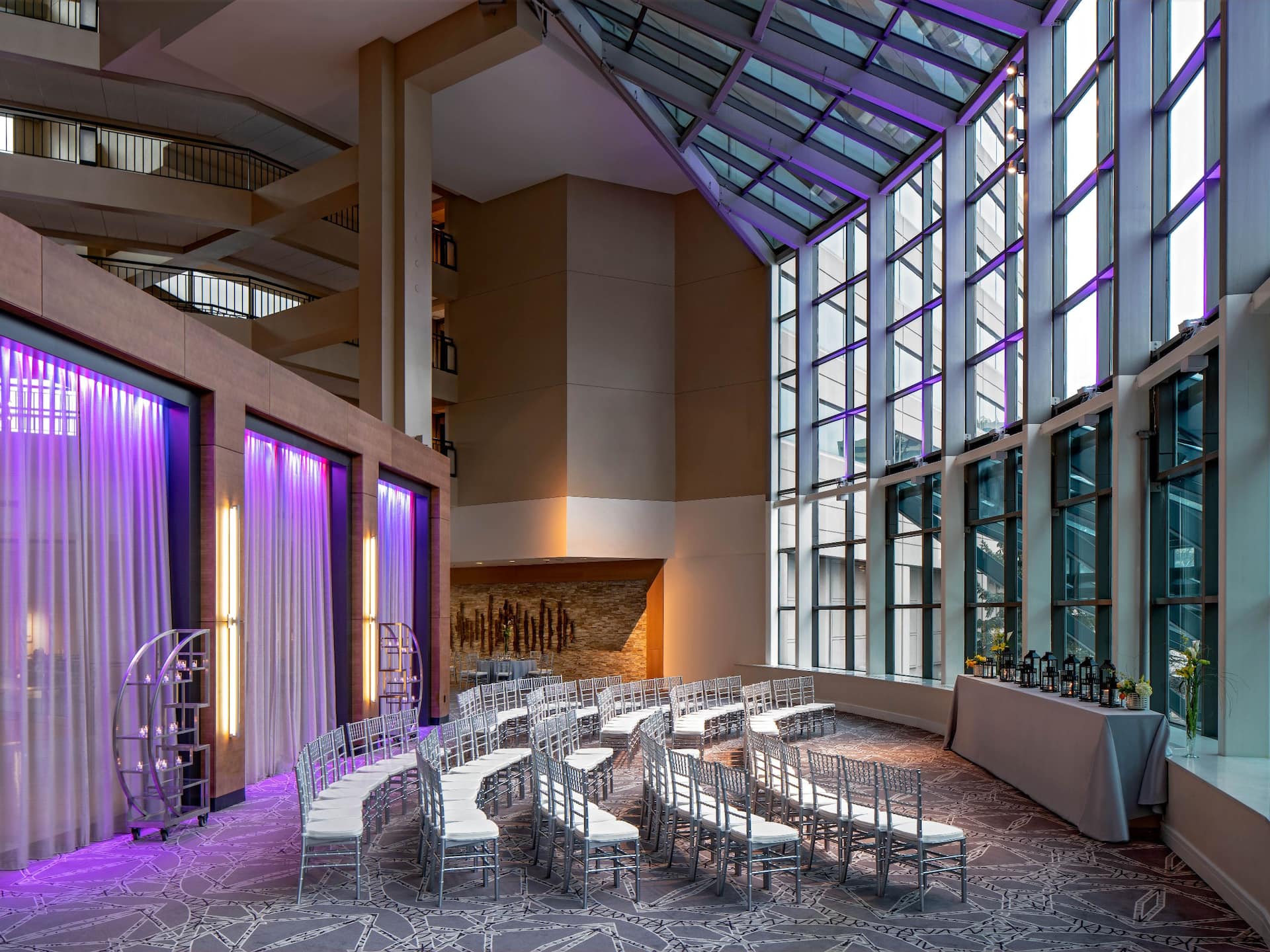 Hyatt Regency Denver Tech Center Wedding Ceremony with Lights