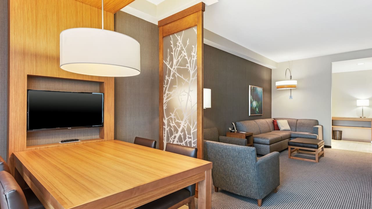 Desk and Seating Area