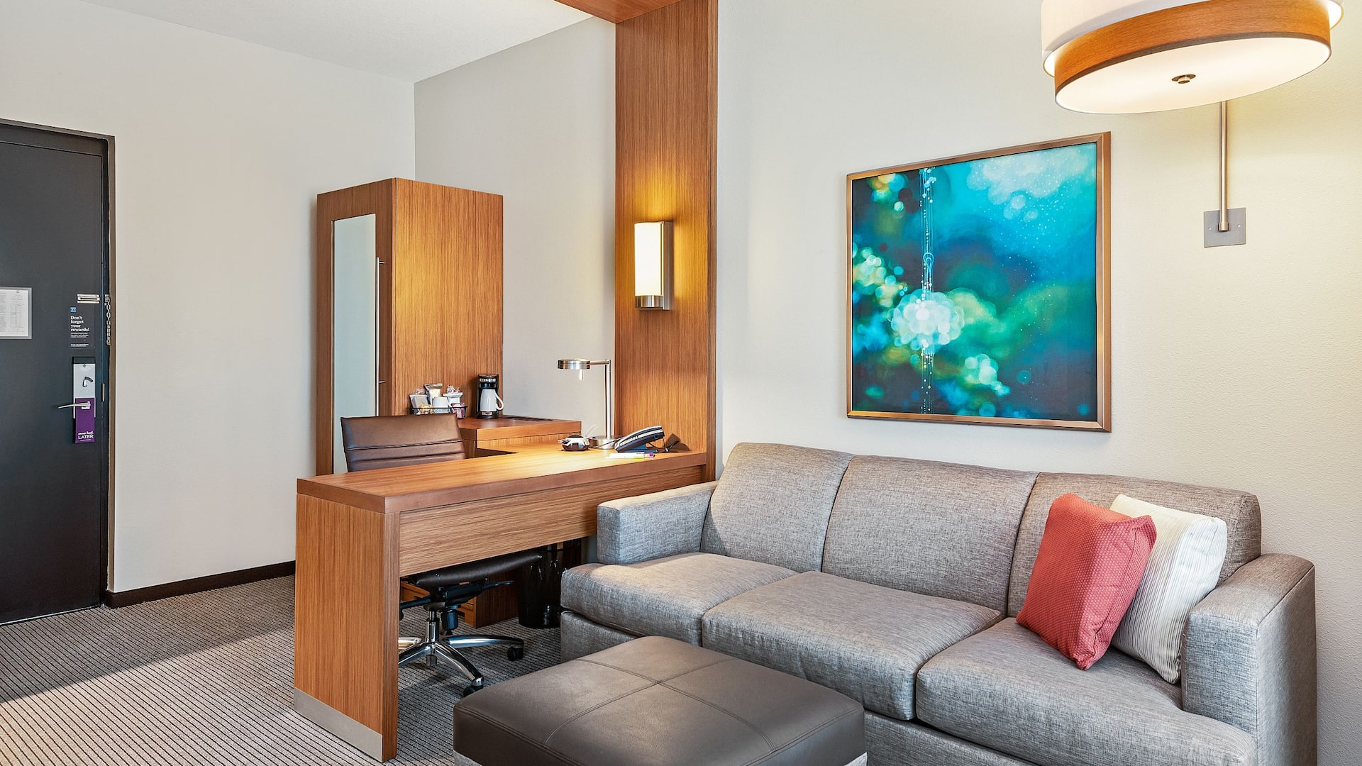 Hyatt Place Tampa Wesley Chapel Sofa and Desk