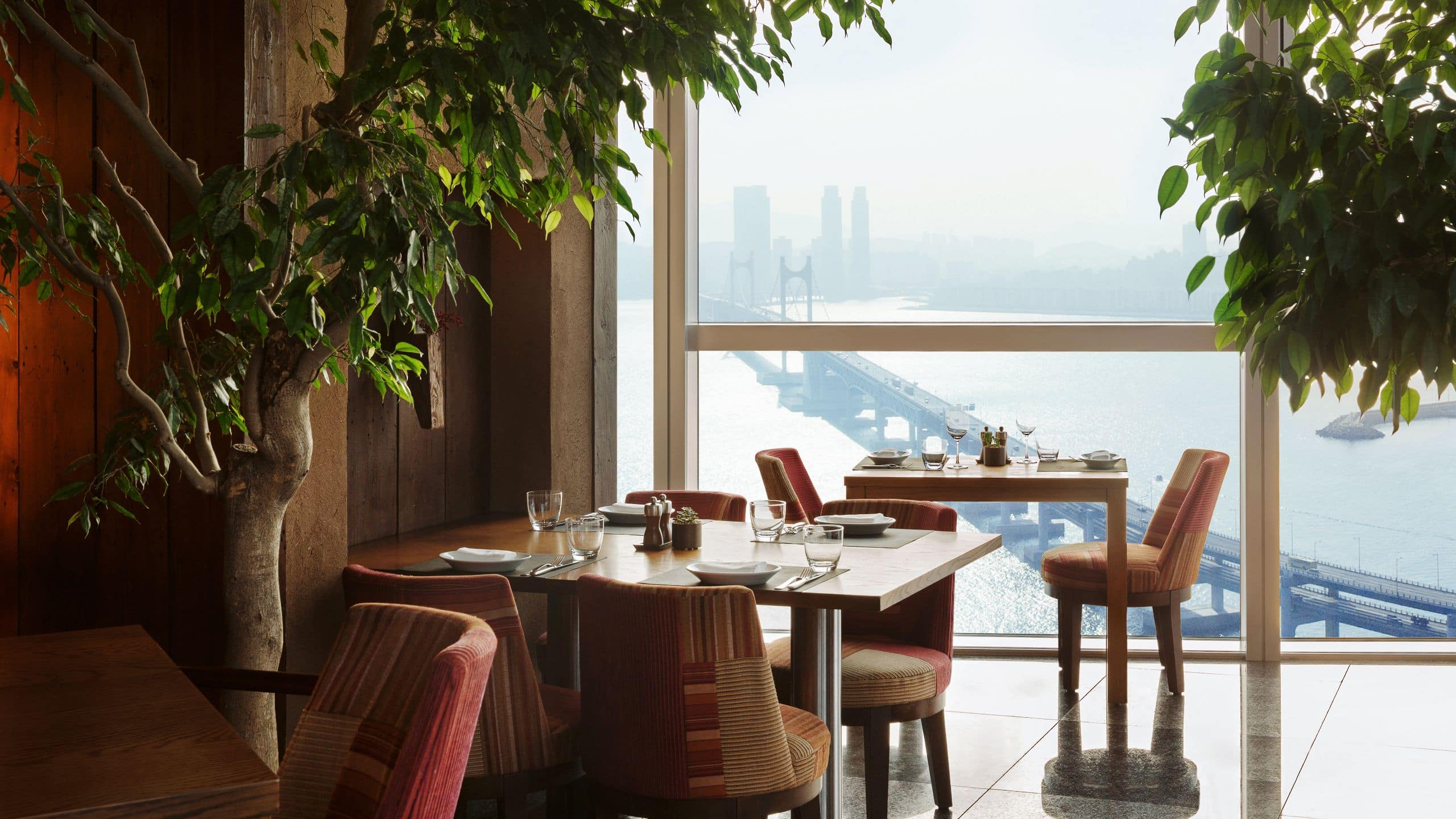 Park Hyatt Busan Dining Room Terrace Ocean View