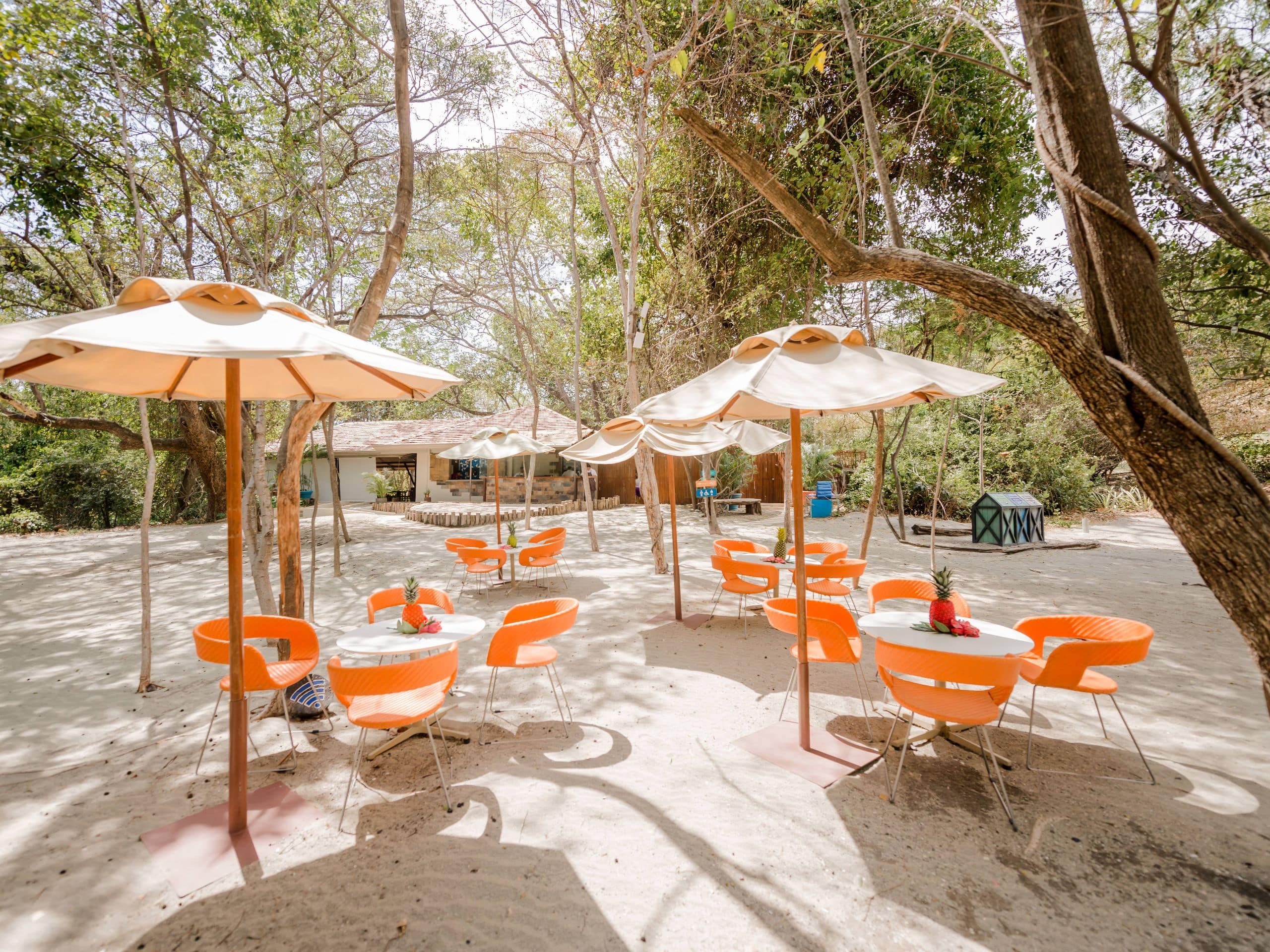 Andaz Costa Rica Resort at Peninsula Papagayo Beach Party Orange Tables