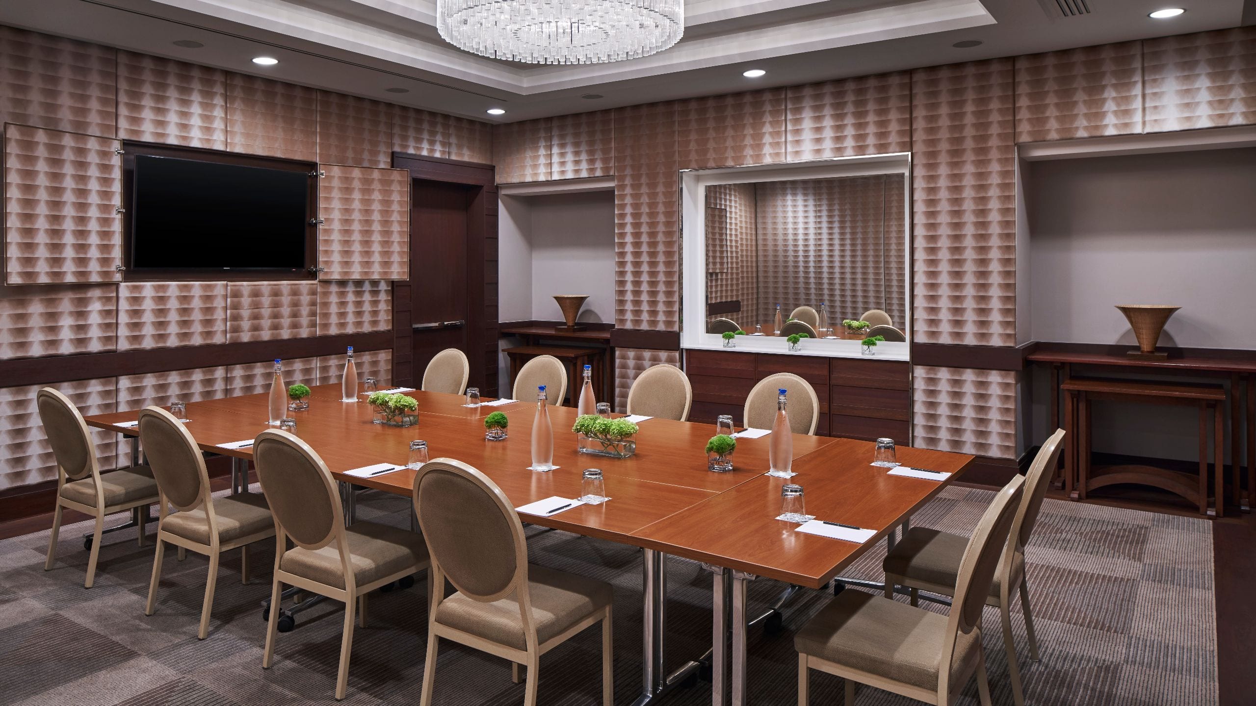 Park Hyatt Washington D.C. Gallery Salon Room Conference Table Builtin Screens
