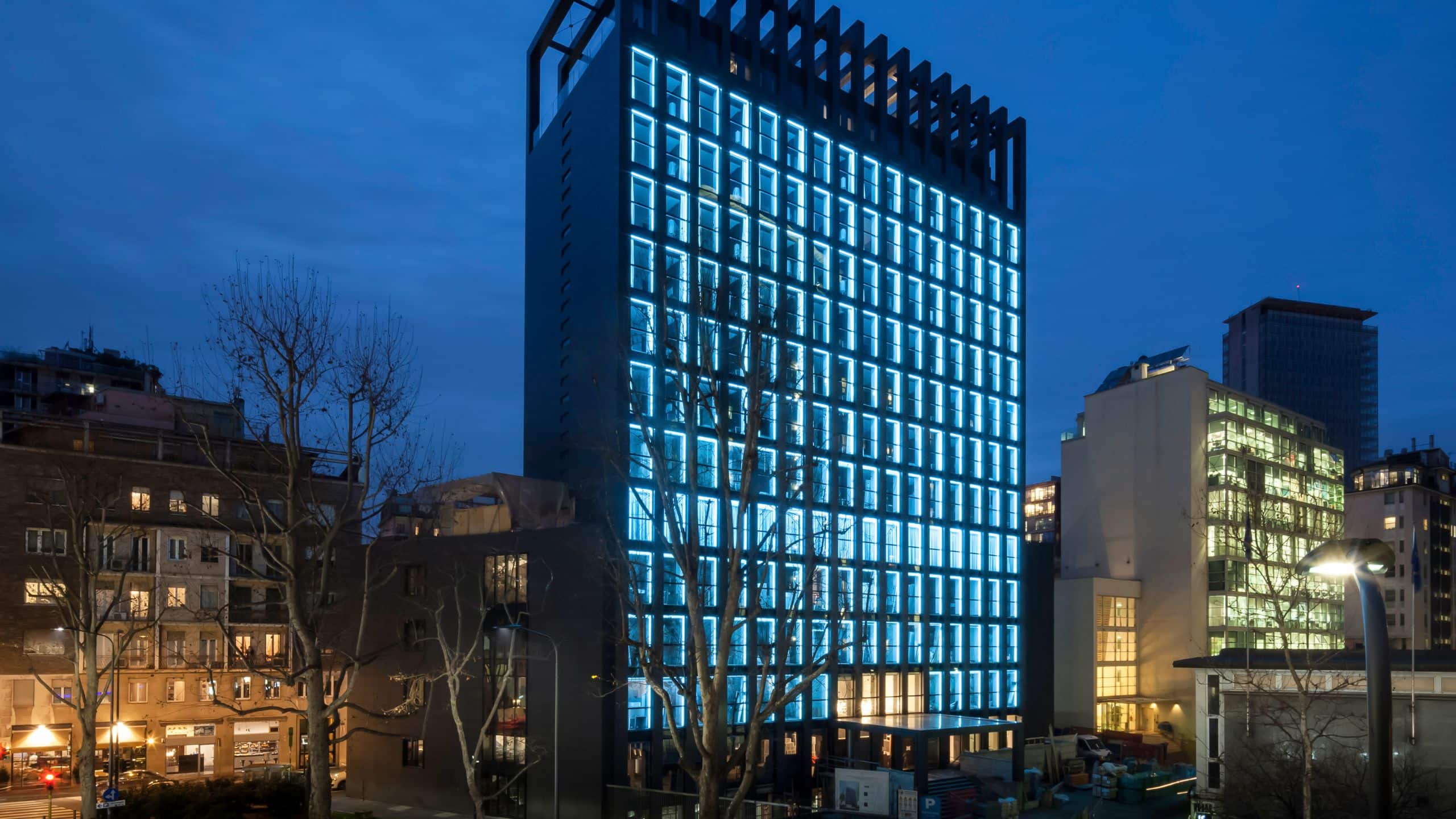 Hyatt Centric Milan Centrale Exterior View Night