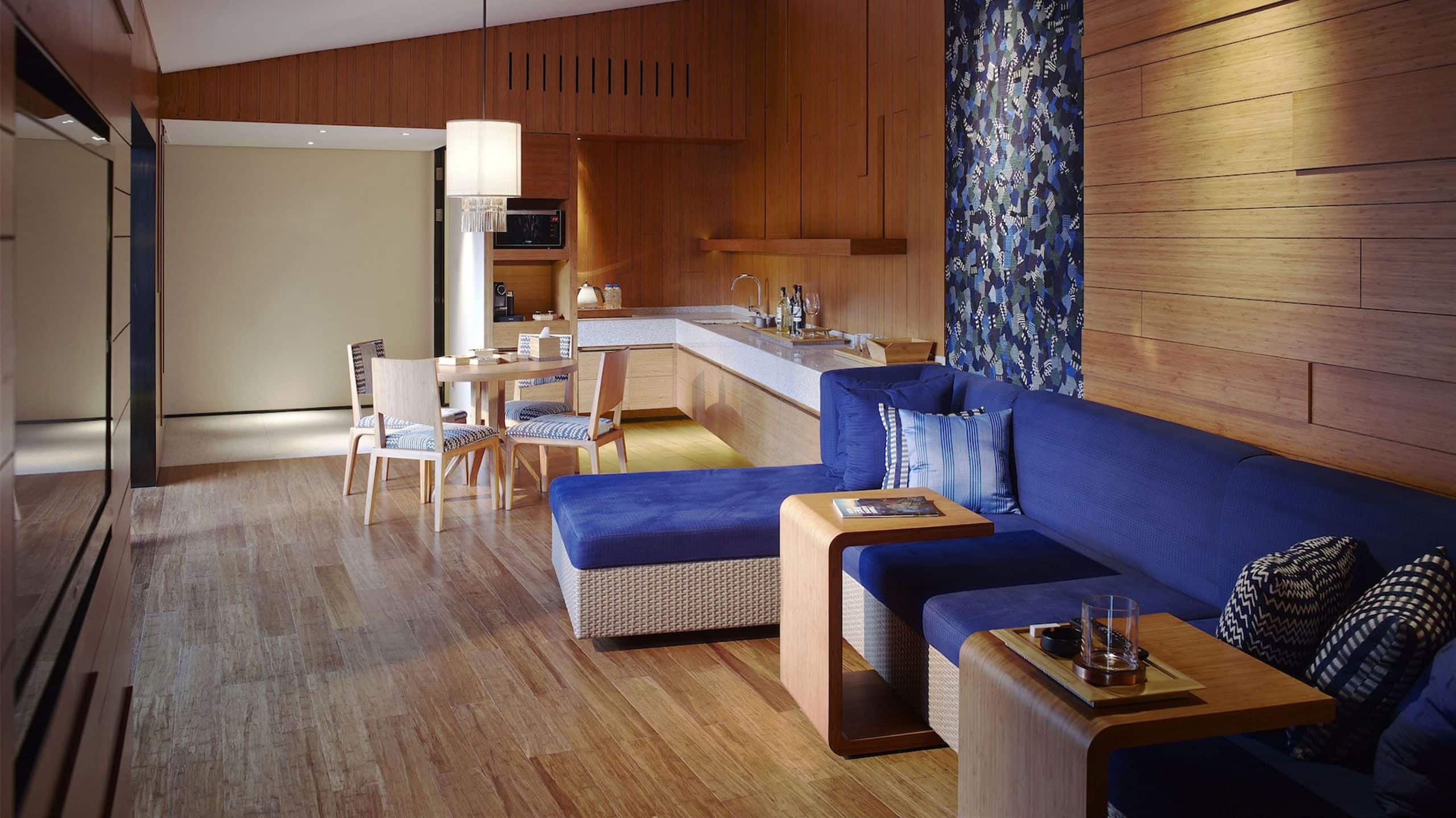 The Lost Stone Villas & Spa Two Bedroom Deluxe Villa Living Room And Kitchen