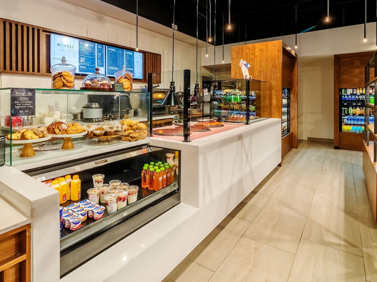 A close up of the checkout counter at the breakfast market at Hyatt Regency Miami