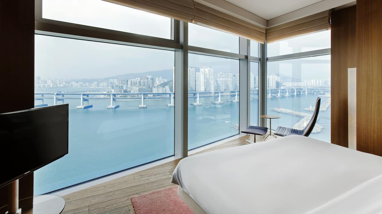 Busan Hotel Suite Bedroom Ocean View