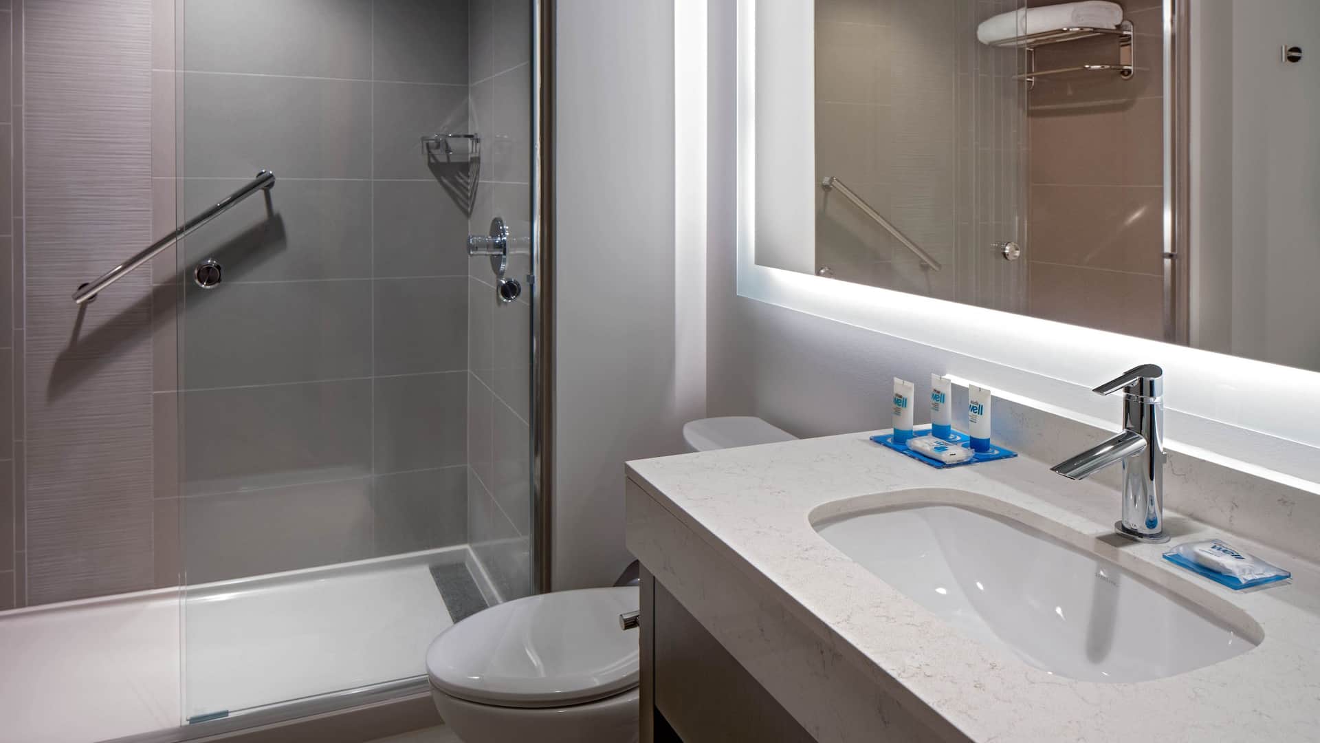 2 of 3 Hyatt House Indianapolis / Downtown Bathroom