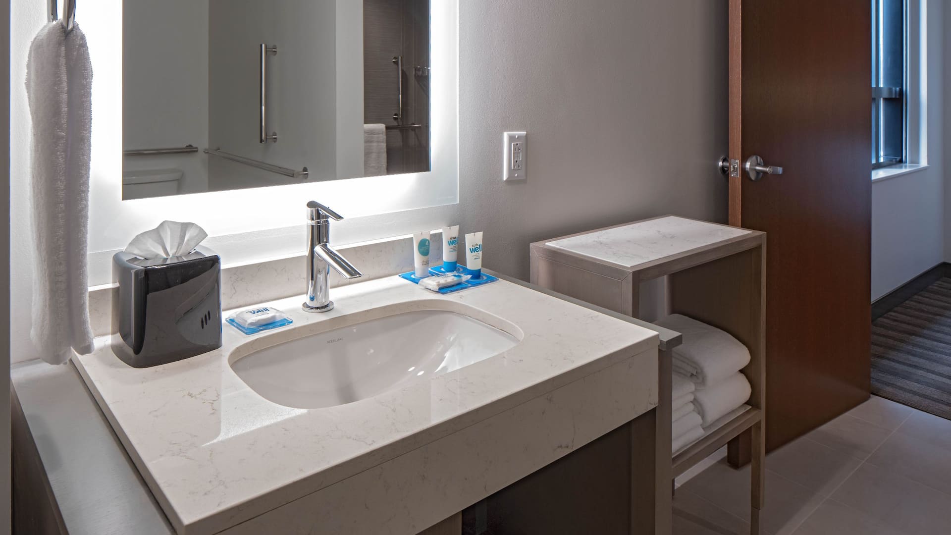 3 of 4 Hyatt House Indianapolis / Downtown ADA Bathroom