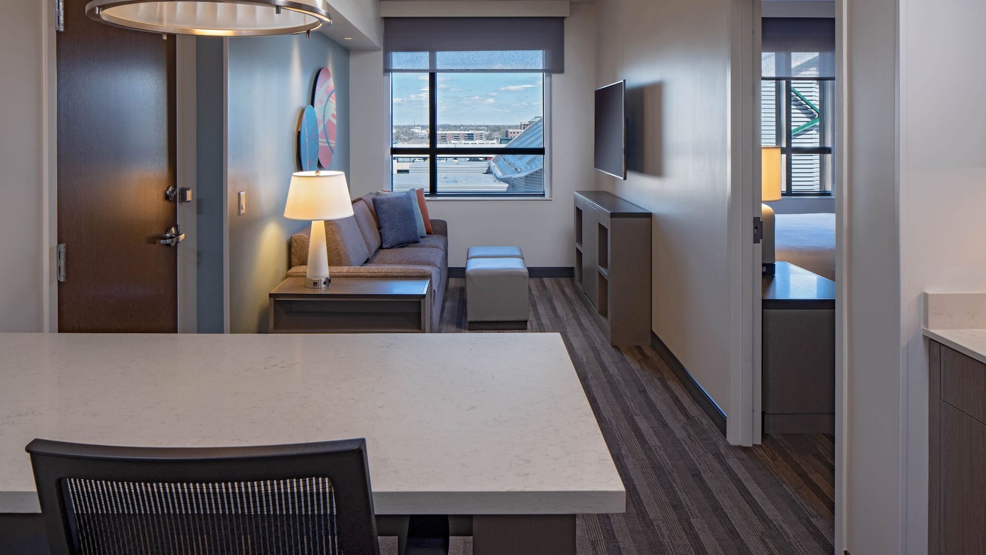 Hyatt House Indianapolis / Downtown King Suite Living Area