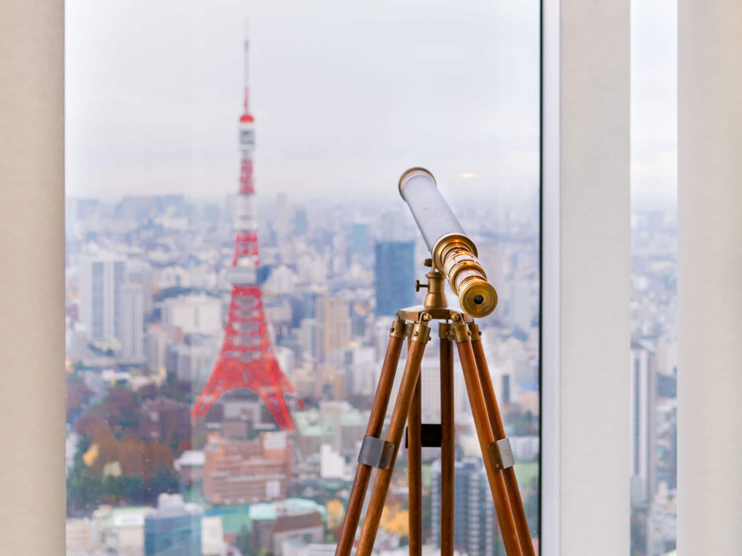 Andaz Tokyo Toranomon Hills View of Tokyo Tower from Andaz Sky Suite