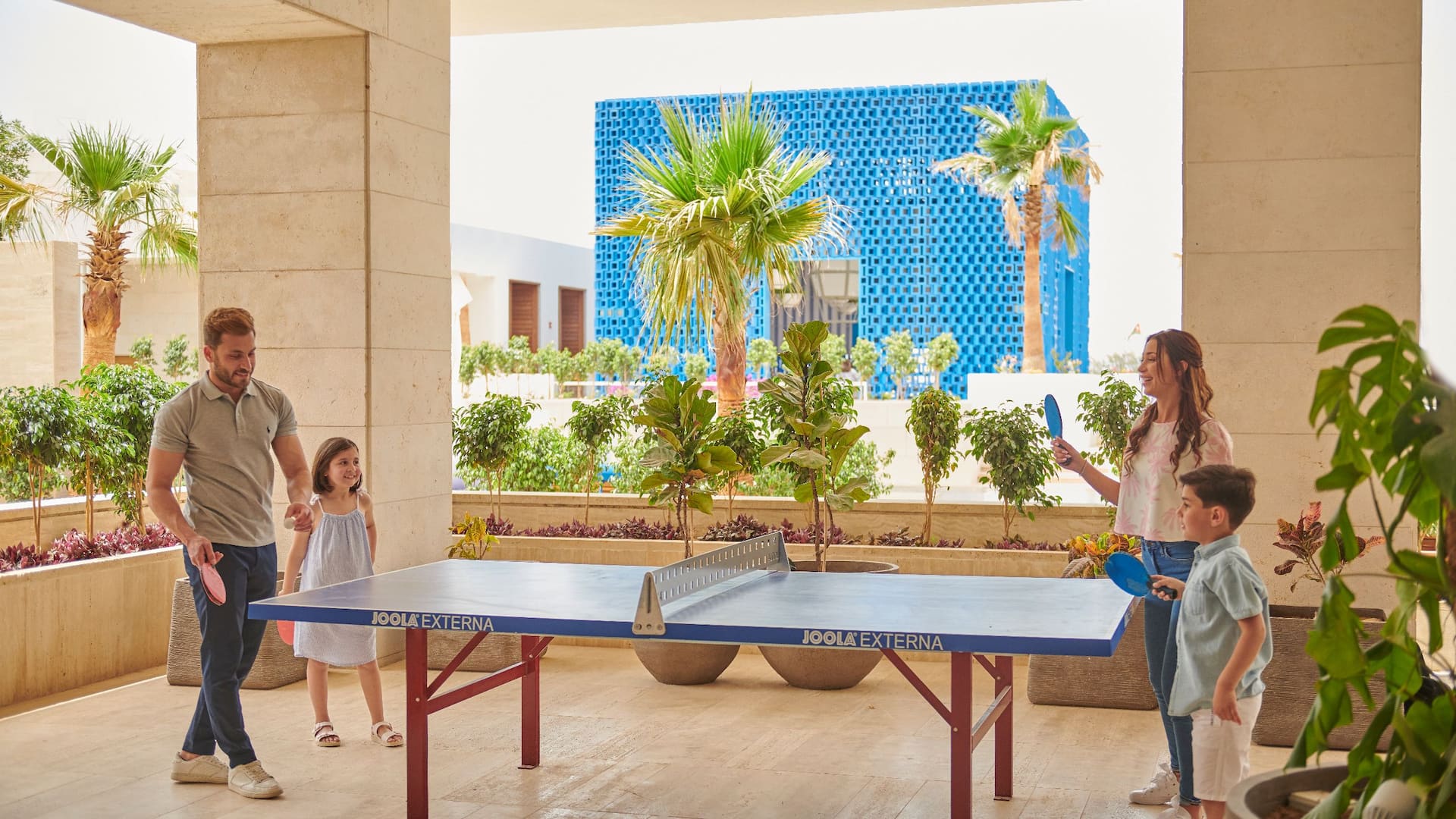 Hyatt Regency Aqaba Ayla Family Playing Table Tennis