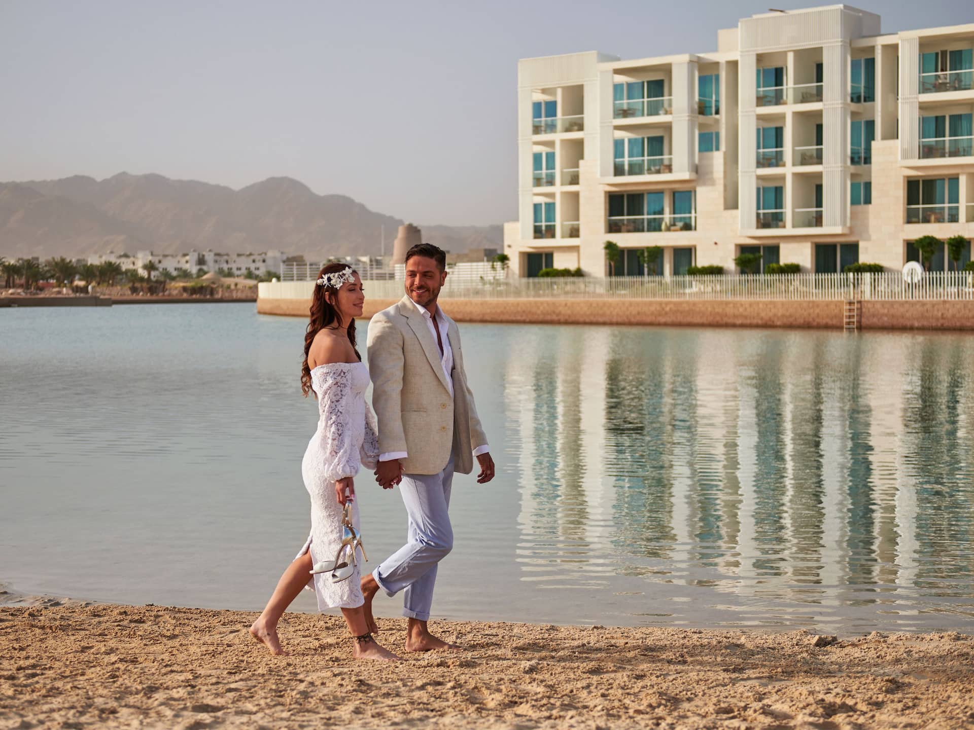 Hyatt Regency Aqaba Ayla Wedding Couple Beach