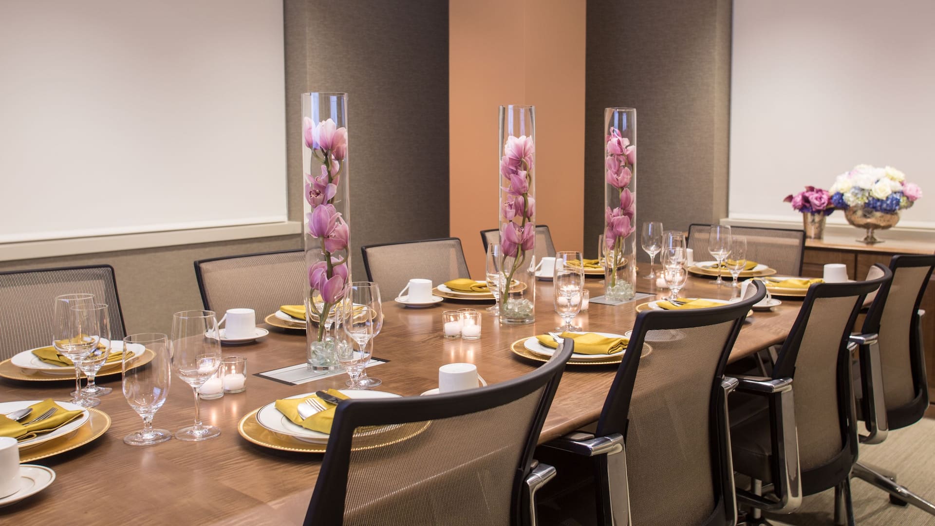 1 of 1 Hyatt Place Arlington/Courthouse Plaza Boardroom Dinner Setup