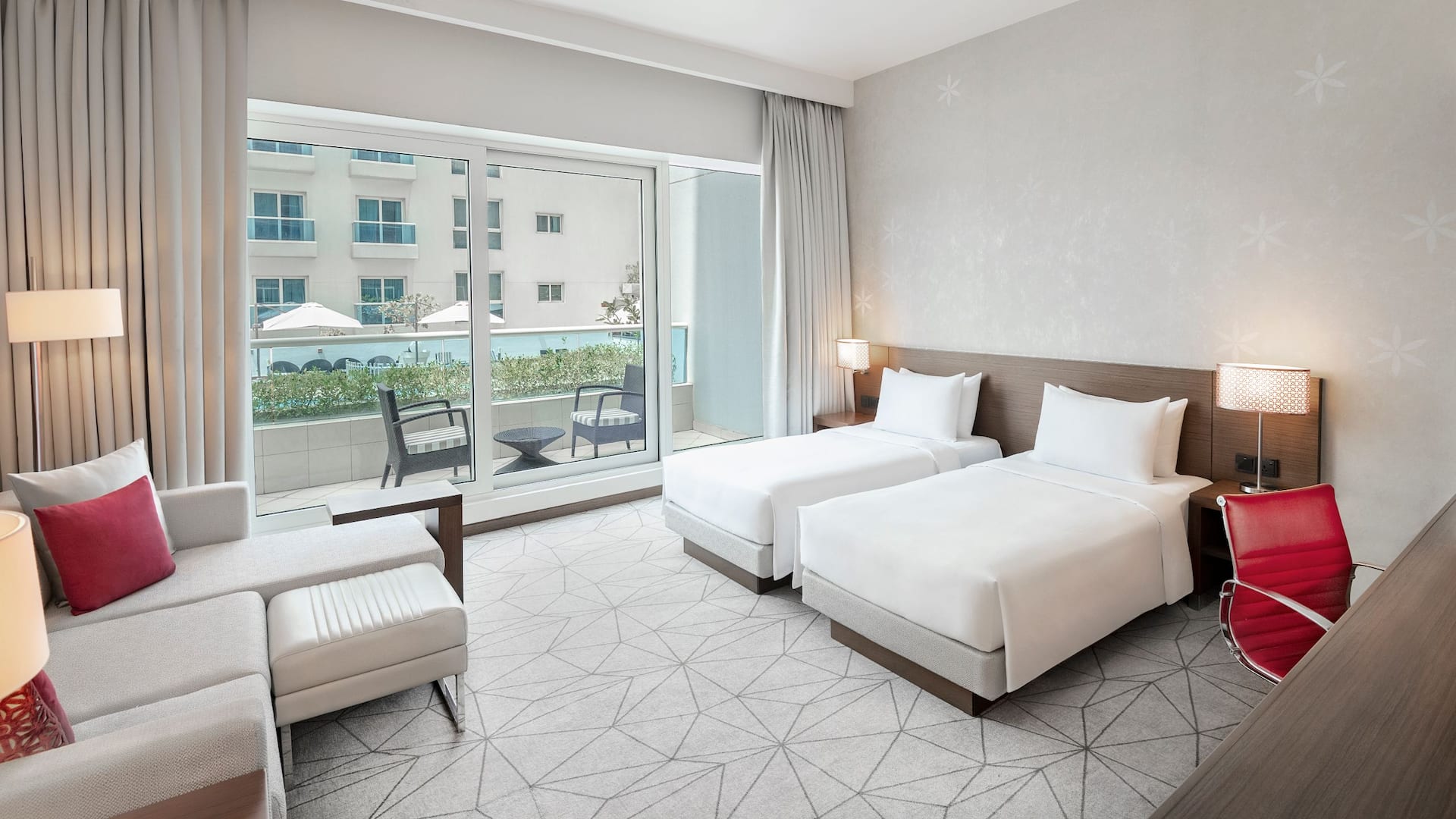 1 من 6 Hyatt Place Dubai Al Rigga Twin Room with Pool View