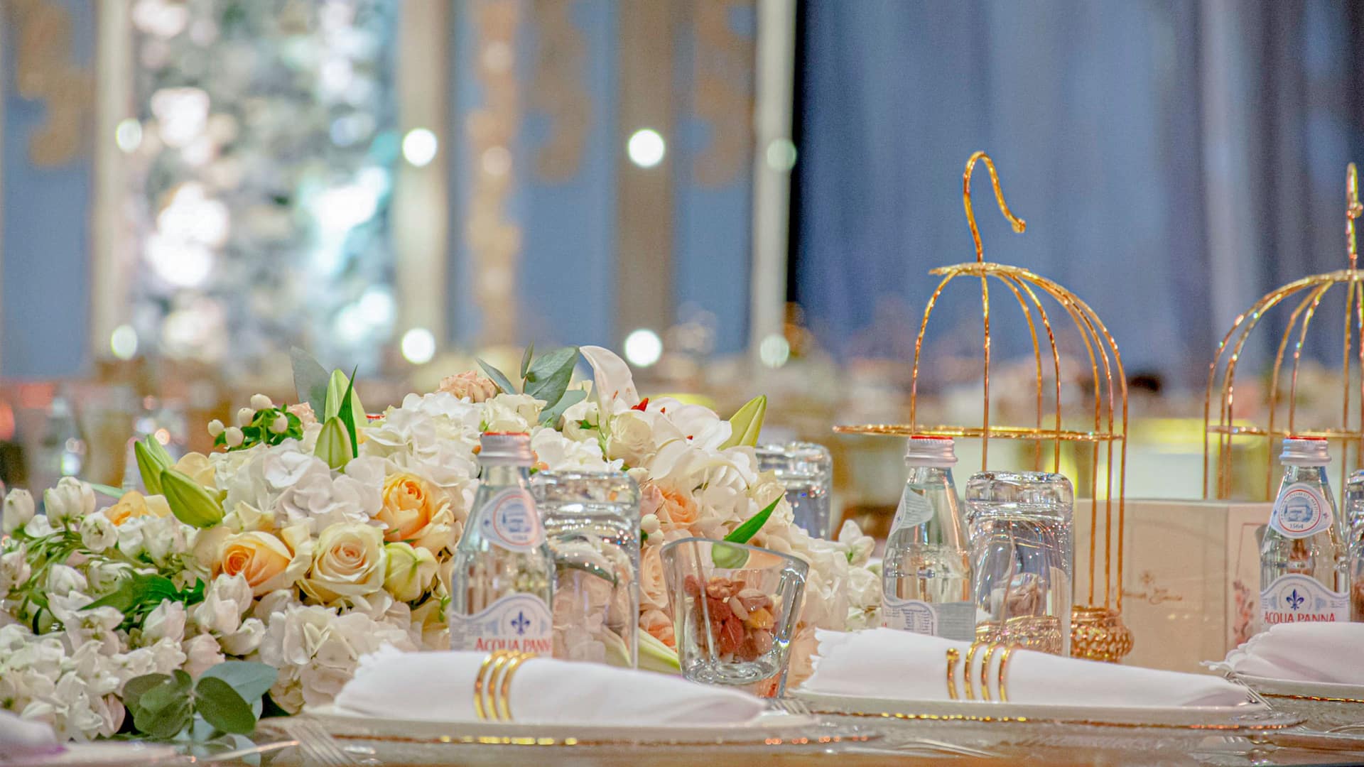 Grand Hyatt Doha Hotel & Villas Wedding Ballroom Setup Flowers