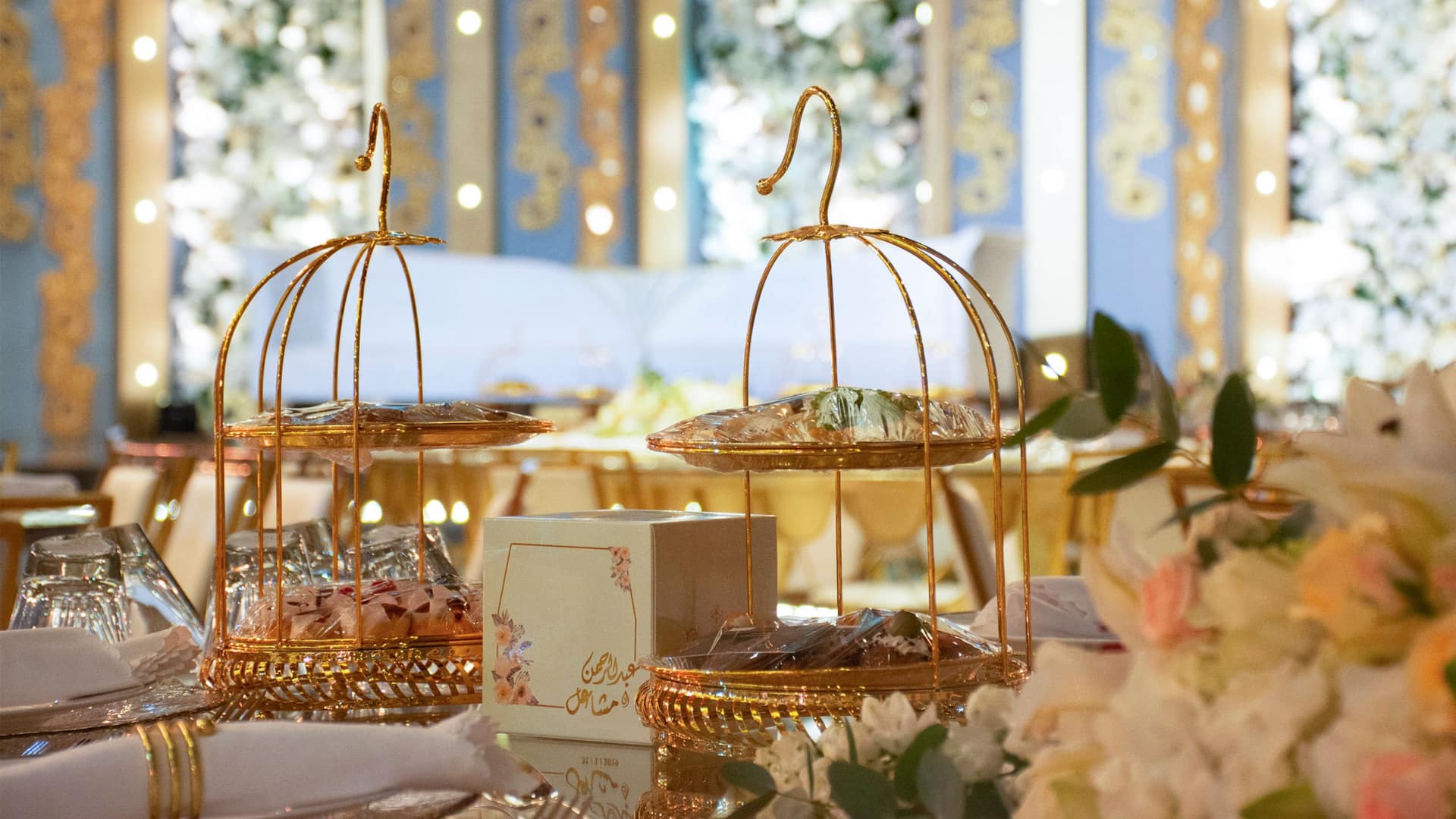 Grand Hyatt Doha Hotel & Villas Wedding Ballroom Setup Snacks