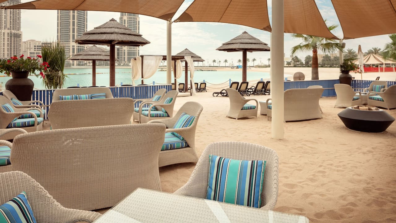 Beach Seating at Grand Hyatt Doha Hotel & Villas