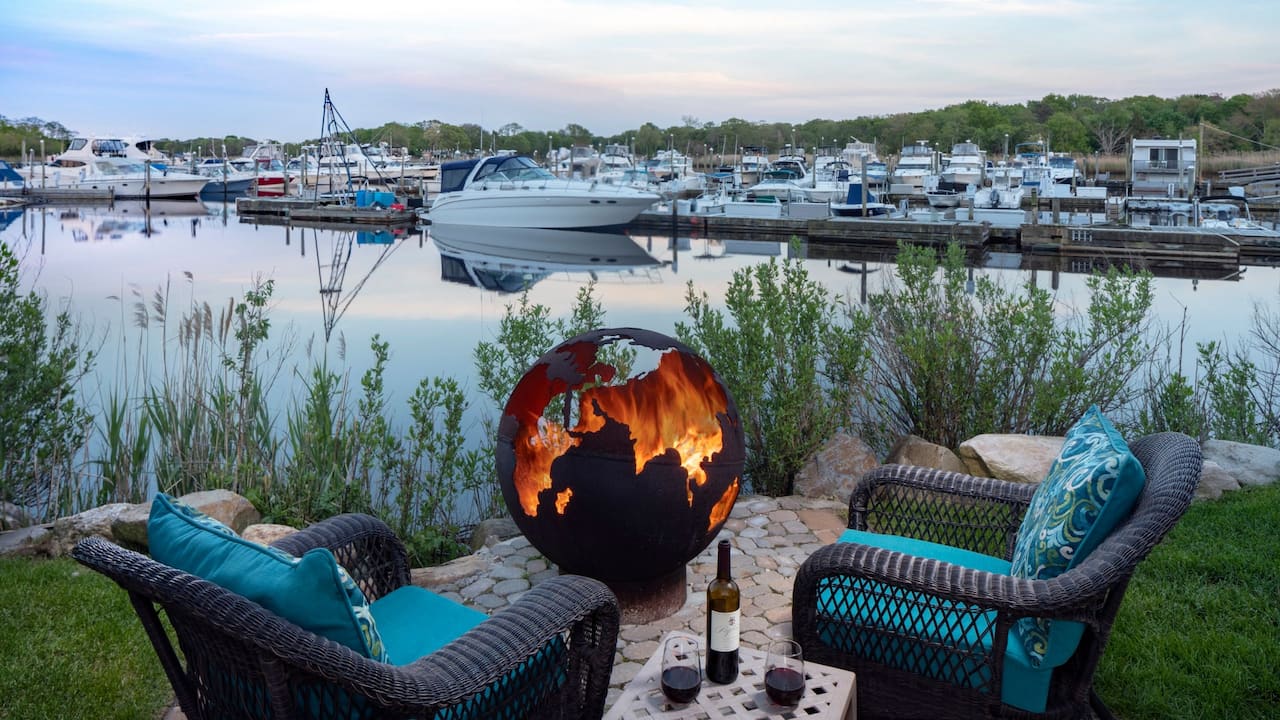 Firepit Overlooking the Marina