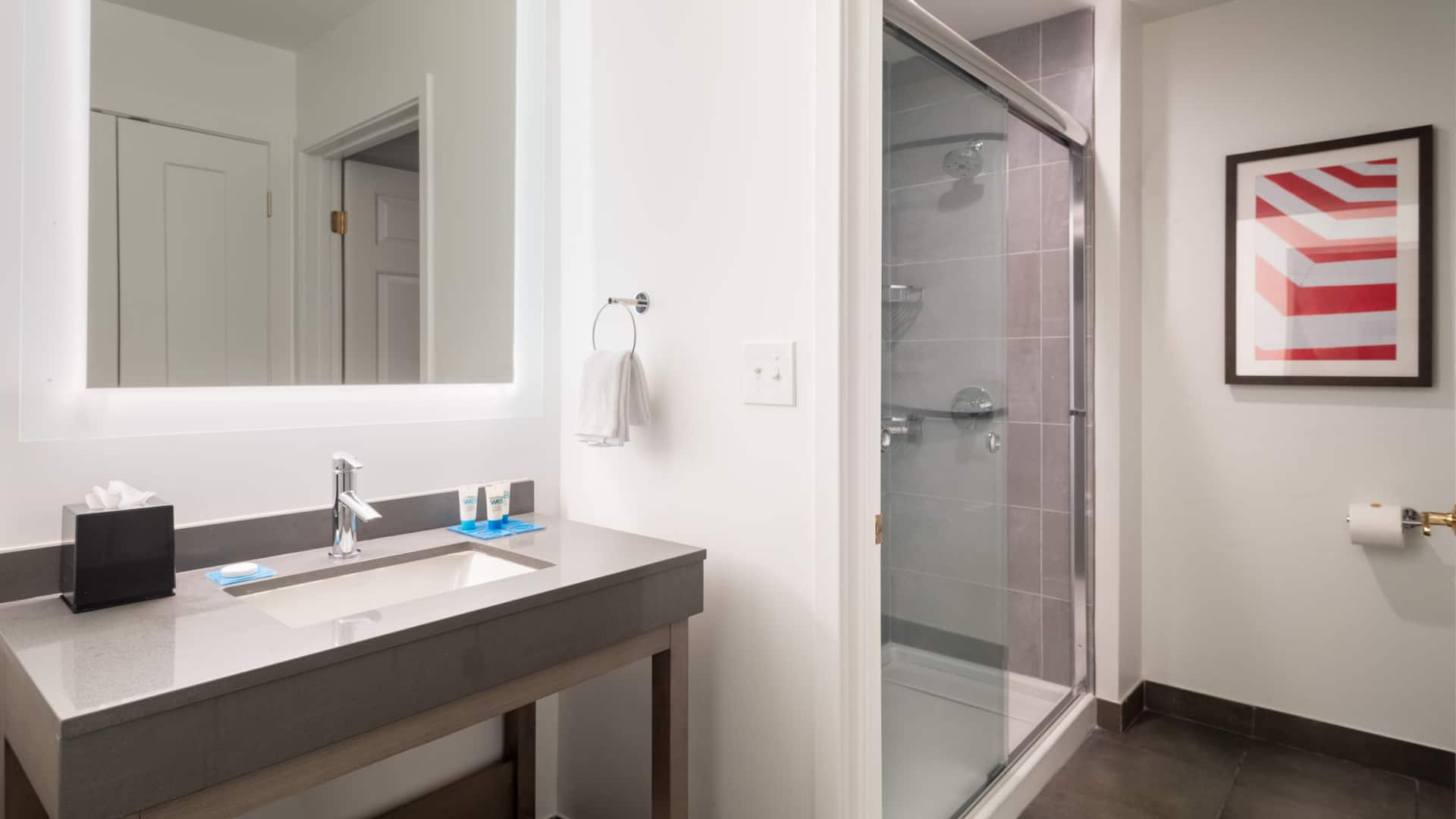 3/3 Hyatt House White Plains Studio Bathroom