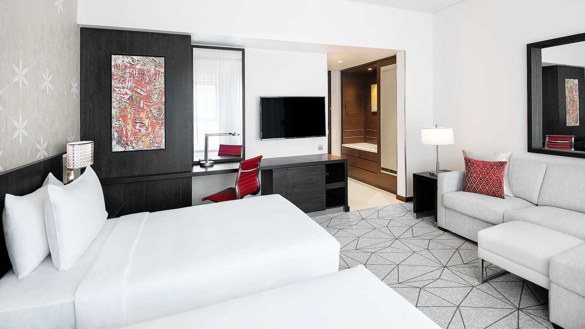 4 من 6 Hyatt Place Dubai Jumeirah Twin Guestroom